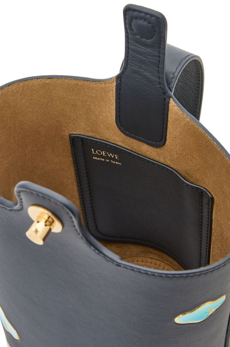 Loewe o1in1g0426 Size: OS/ Mini Pebble Bucket Bag in Dark Ink Size ONE SIZE - 6 Thumbnail