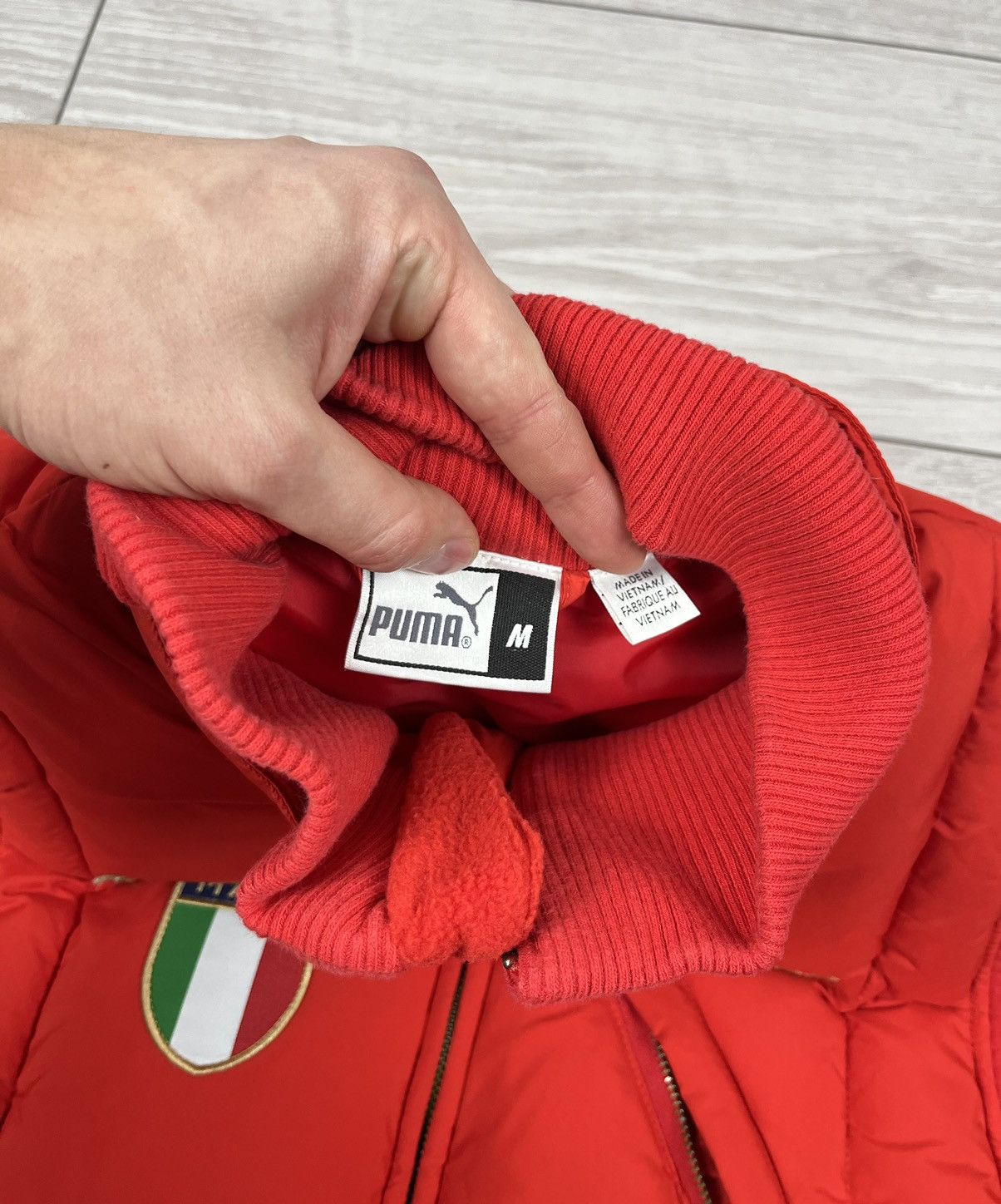 Puma Puma Italia 2002 Red Soccer Team Puffer Vest Jacket Size US M / EU 48-50 / 2 - 10 Thumbnail