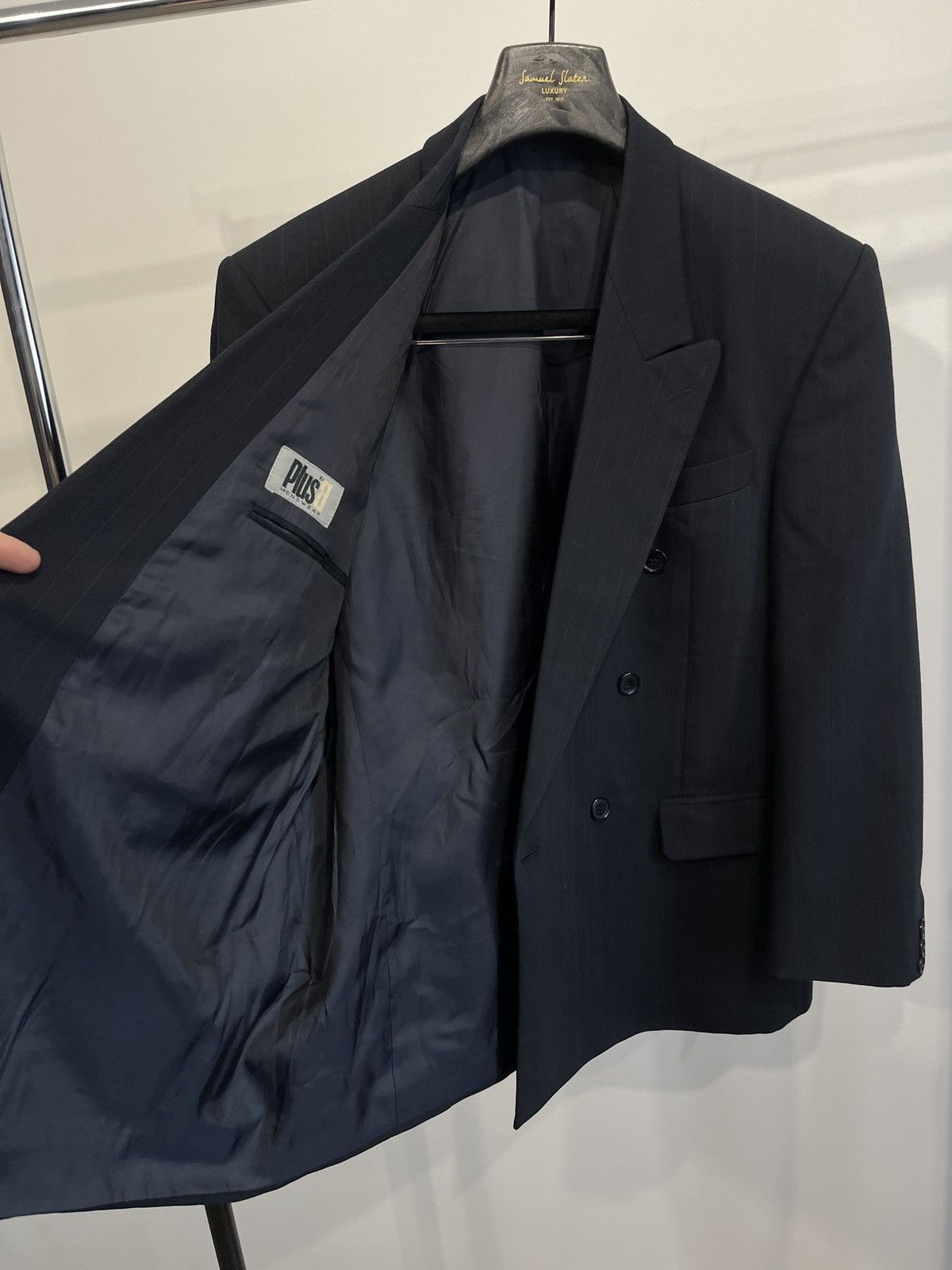 Vintage Vintage Plus 8 Double Breasted Blazer Jacket Navy Blue 40S Size 40S - 5 Thumbnail