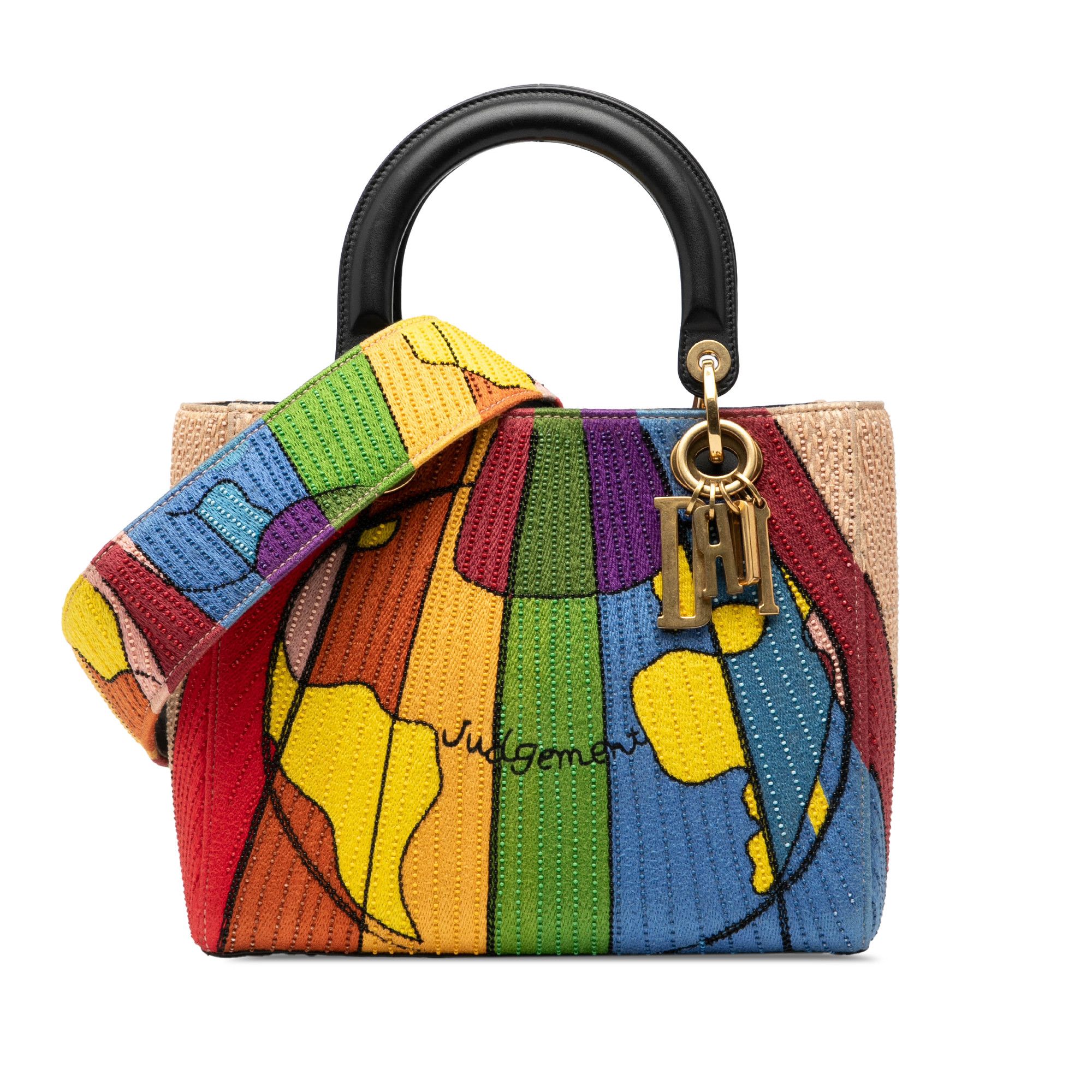 Dior Dior Medium Canvas Beaded and Embroidered Tarot Judgment Lady Dior Size ONE SIZE - 1 Thumbnail
