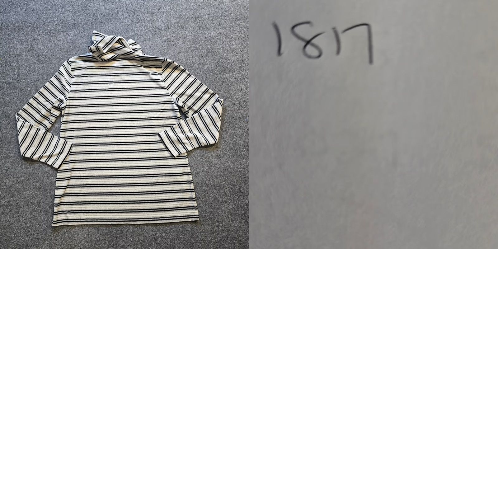 Talbots Talbots Sweater Top Women Large Gray Stripe Velour Turtleneck Long Sleeve Casual Size L / US 10 / IT 46 - 8 Thumbnail