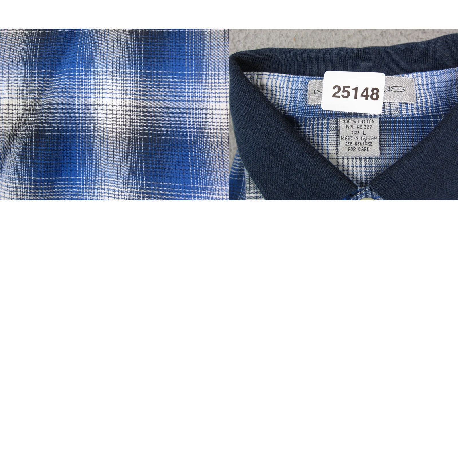 Vintage Vintage Nicklaus Polo Shirt Mens Large Blue Plaid Golf Cotton 90s Shirt Short Sleeve Collared Jersey Modern Classic Fashion Size US L / EU 52-54 / 3 - 9 Thumbnail