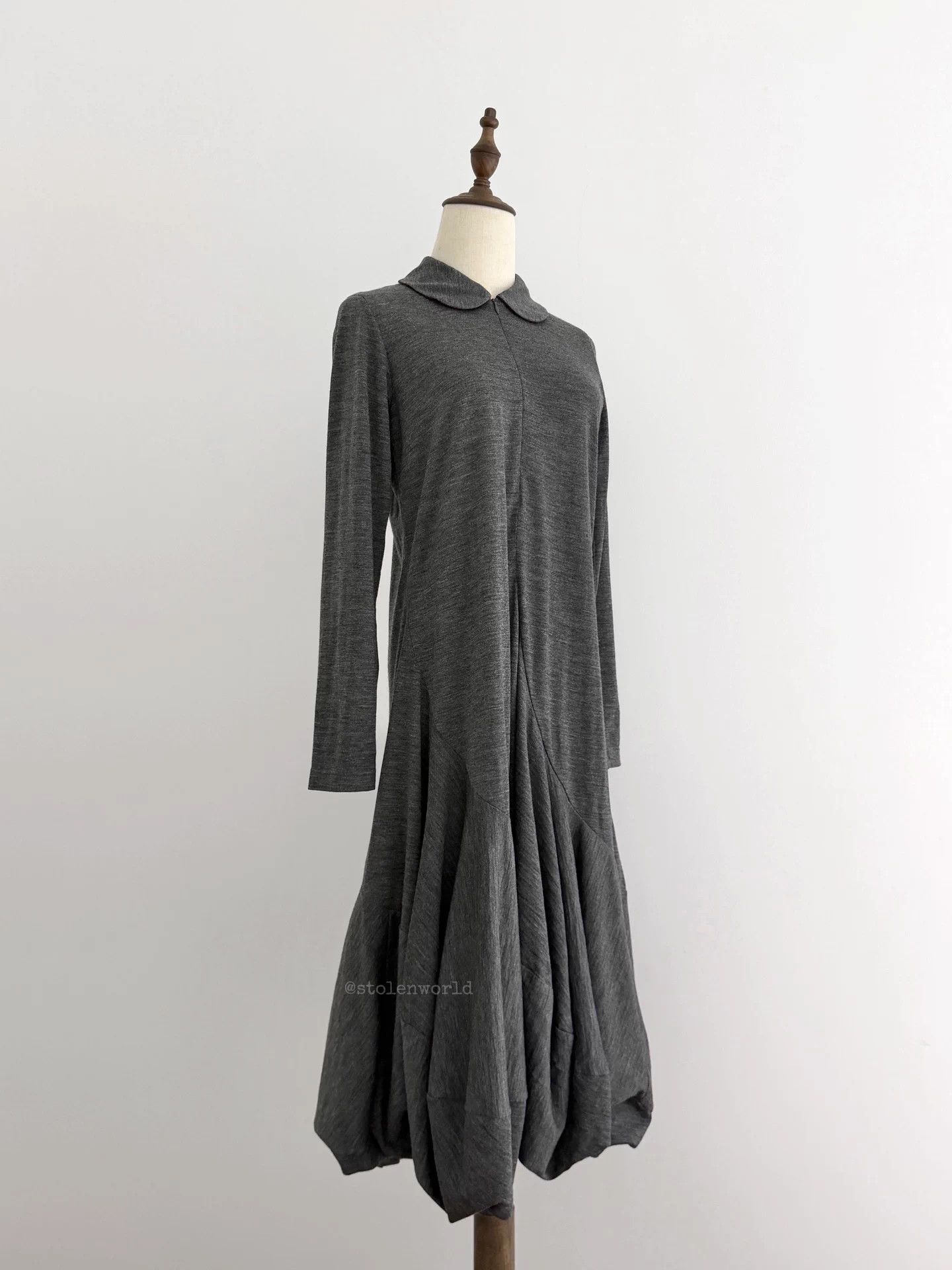 Junya Watanabe Junya Watanabe 2010FW Irregular Balloon Hem Wool Dress Size XS / US 0-2 / IT 36-38 - 4 Thumbnail