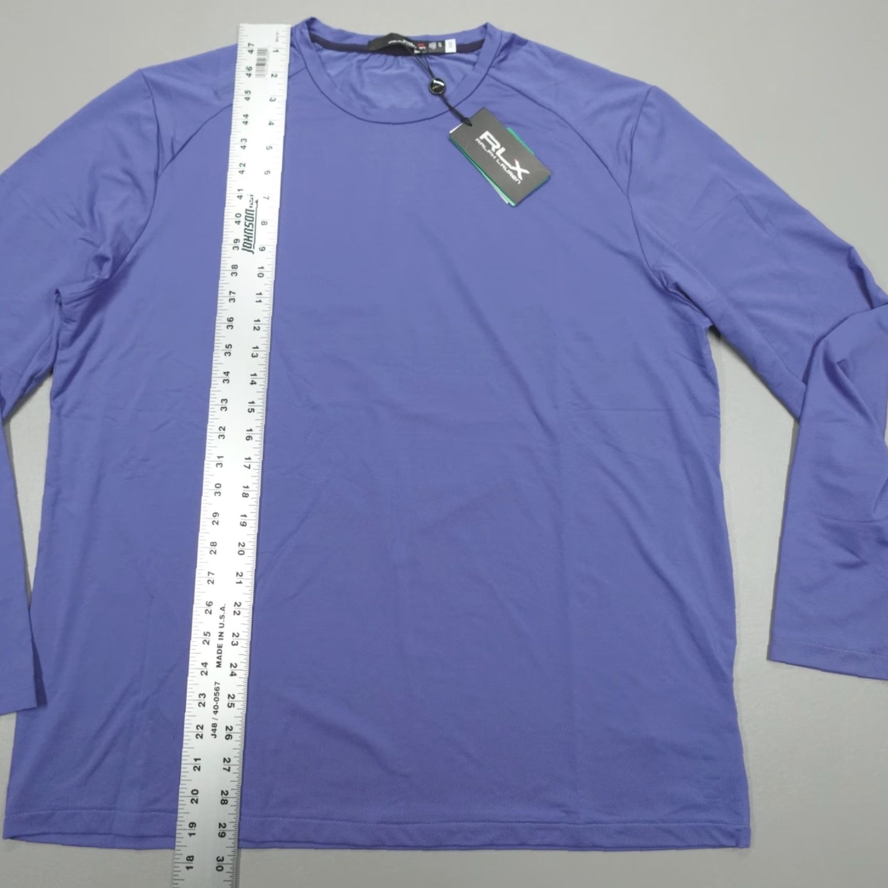 RLX Ralph Lauren RLX Ralph Lauren L/S Pullover Top Royal Blue XL Lightweight Nylon Logo Performance Golf Mens Shirt Size US XL / EU 56 / 4 - 6 Thumbnail