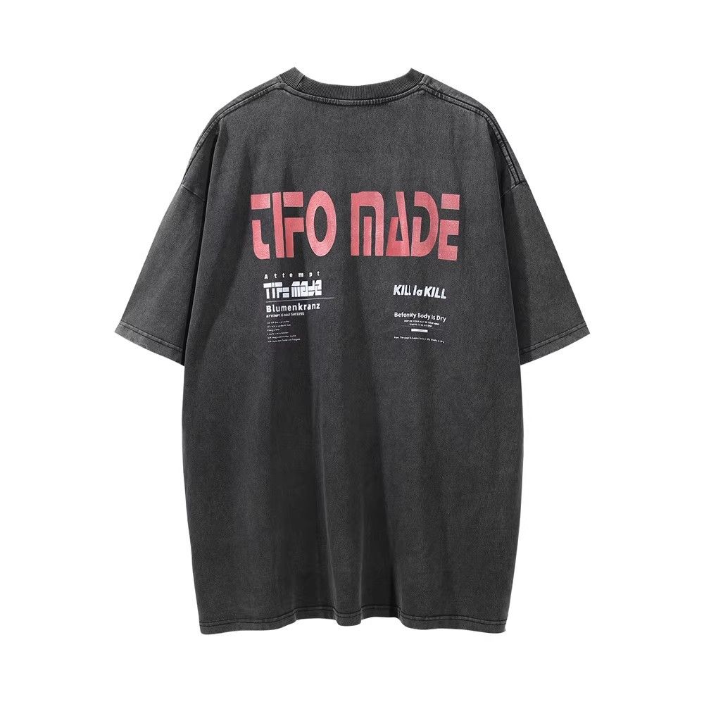 Band Tees × Vintage Men's Loose Casual Distressed Washed Anime Printed T-shirt Size US L / EU 52-54 / 3 - 2 Thumbnail