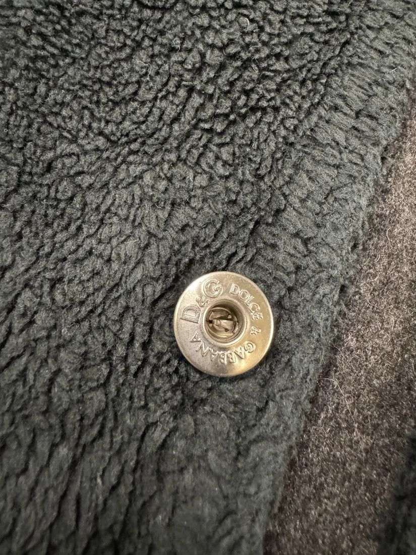 Dolce & Gabbana × Vintage 2000s Dolce & Gabbana Black Plush Fleece Trucker Jacket Size US M / EU 48-50 / 2 - 8 Thumbnail
