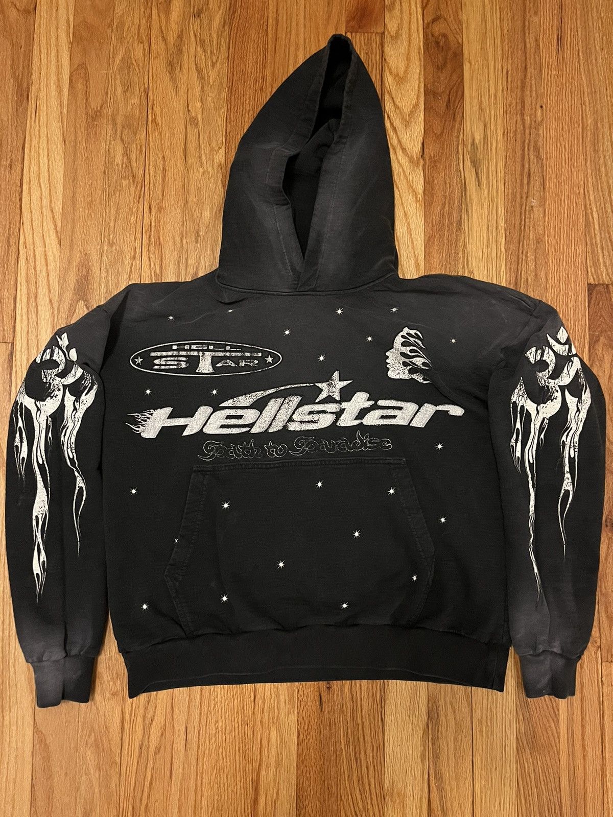 HELLSTAR Hellstar Grey washed hoodie | Grailed