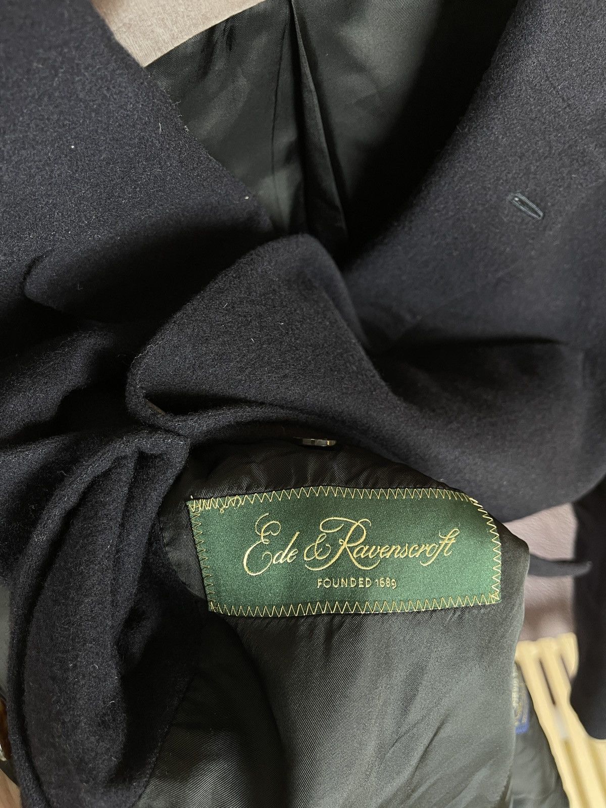 Ede & Ravenscroft Ede & Ravenscroft pure cashmere 2 button blazer Joshua Ellis Size 46L - 15 Thumbnail