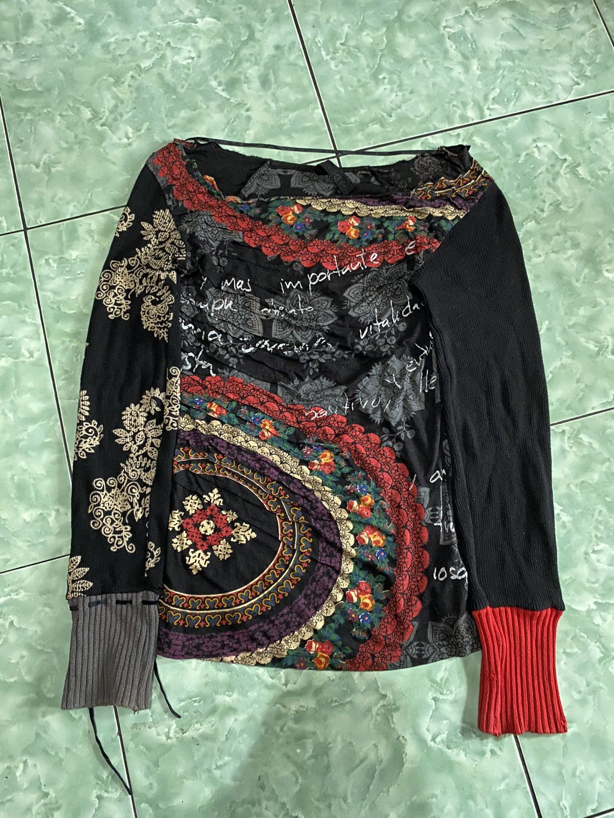 Desigual Desigual Boat Neck Jumper Size S / US 4 / IT 40 - 2 Thumbnail