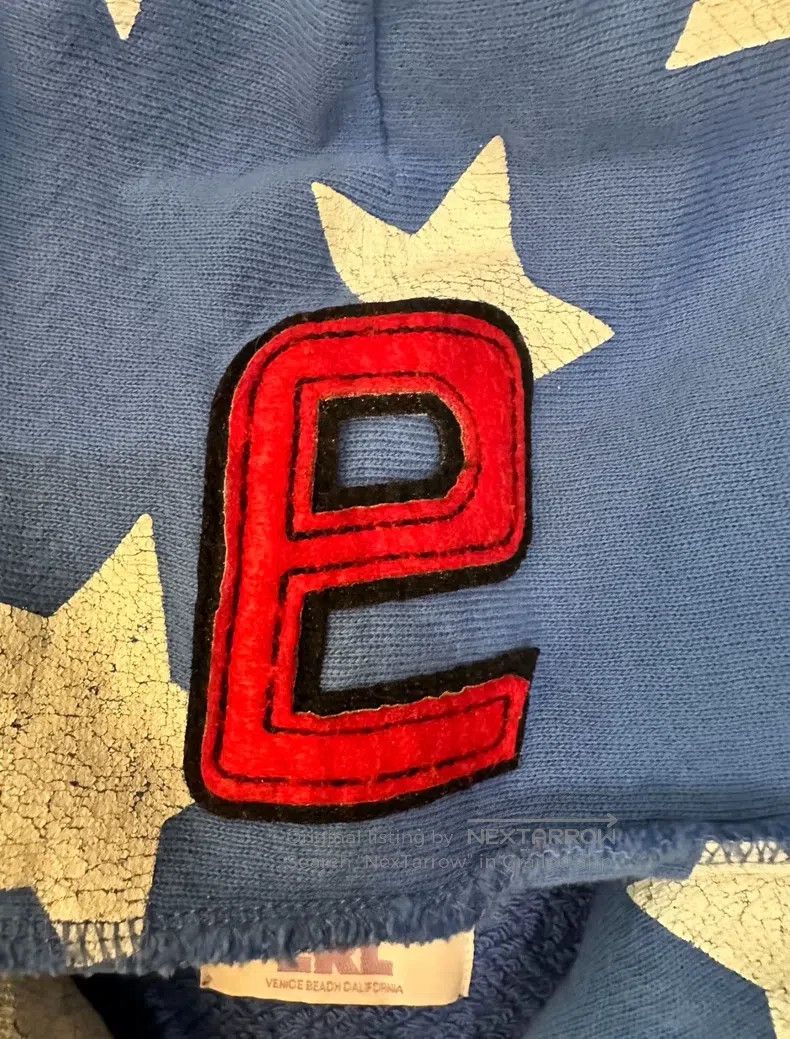 ERL ERL Star Flag Cracked Pattern Hooded Sweatshirt Size US L / EU 52-54 / 3 - 4 Thumbnail