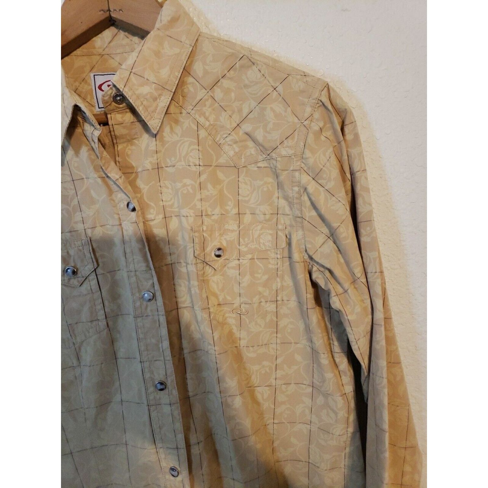 Roper Roper Womens Medium Western PearlSnap Shirt Floral Vines Size M / US 6-8 / IT 42-44 - 9 Thumbnail