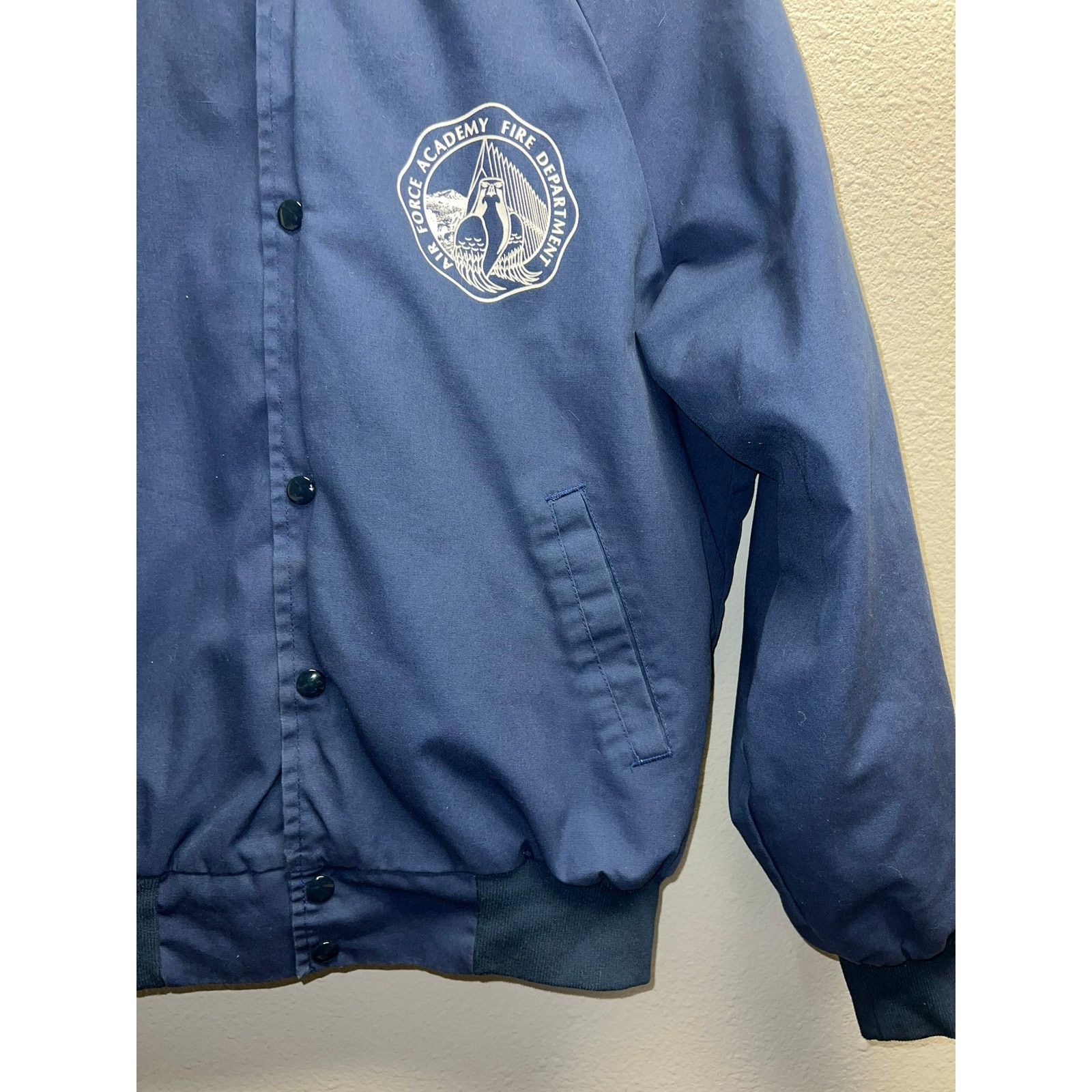 Vintage Vintage Air Force Academy Bomber Jacket Fire Deparment 80s M Size US M / EU 48-50 / 2 - 4 Thumbnail