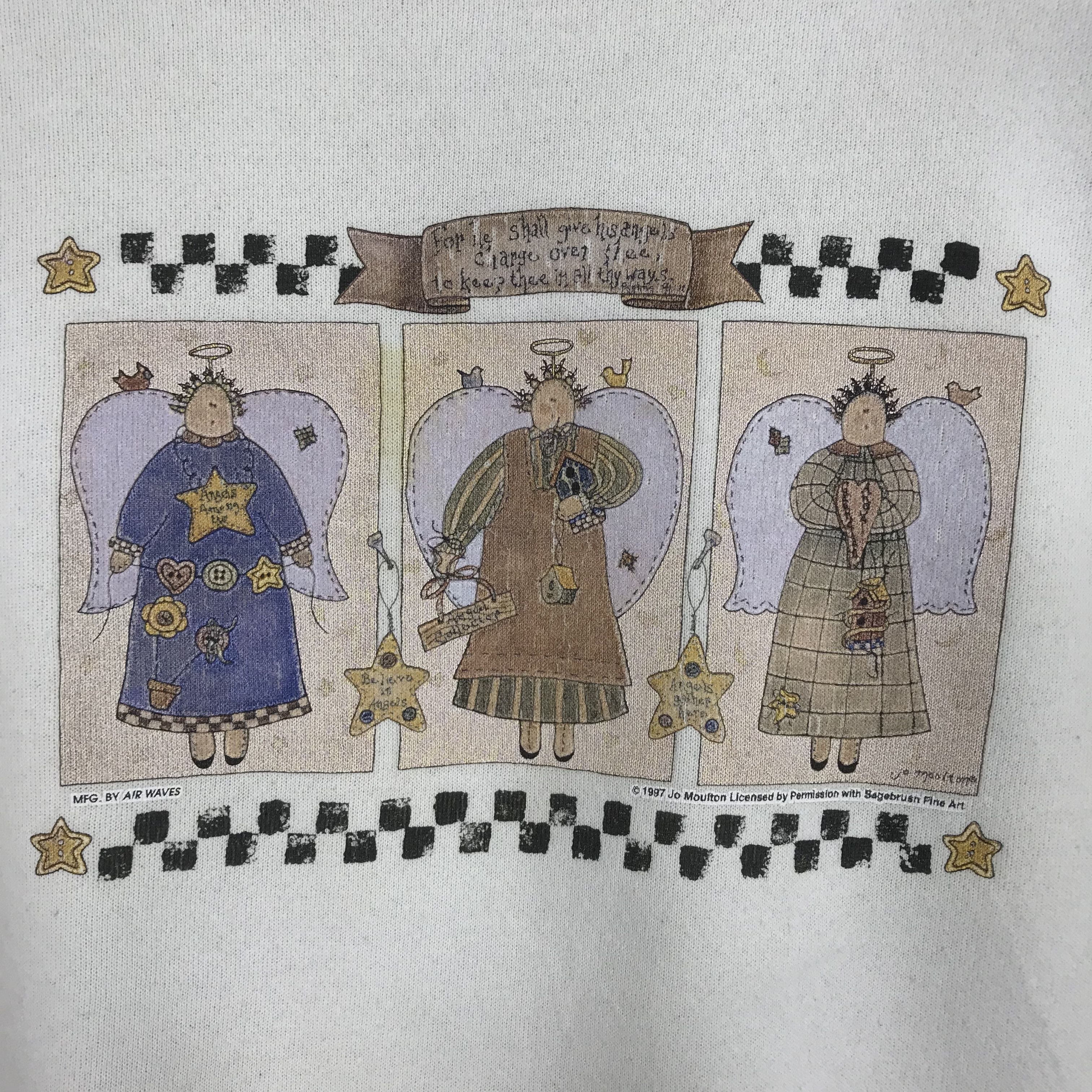 Vintage Vintage 90's Retro Angel Graphic White - 525 Size US M / EU 48-50 / 2 - 4 Thumbnail