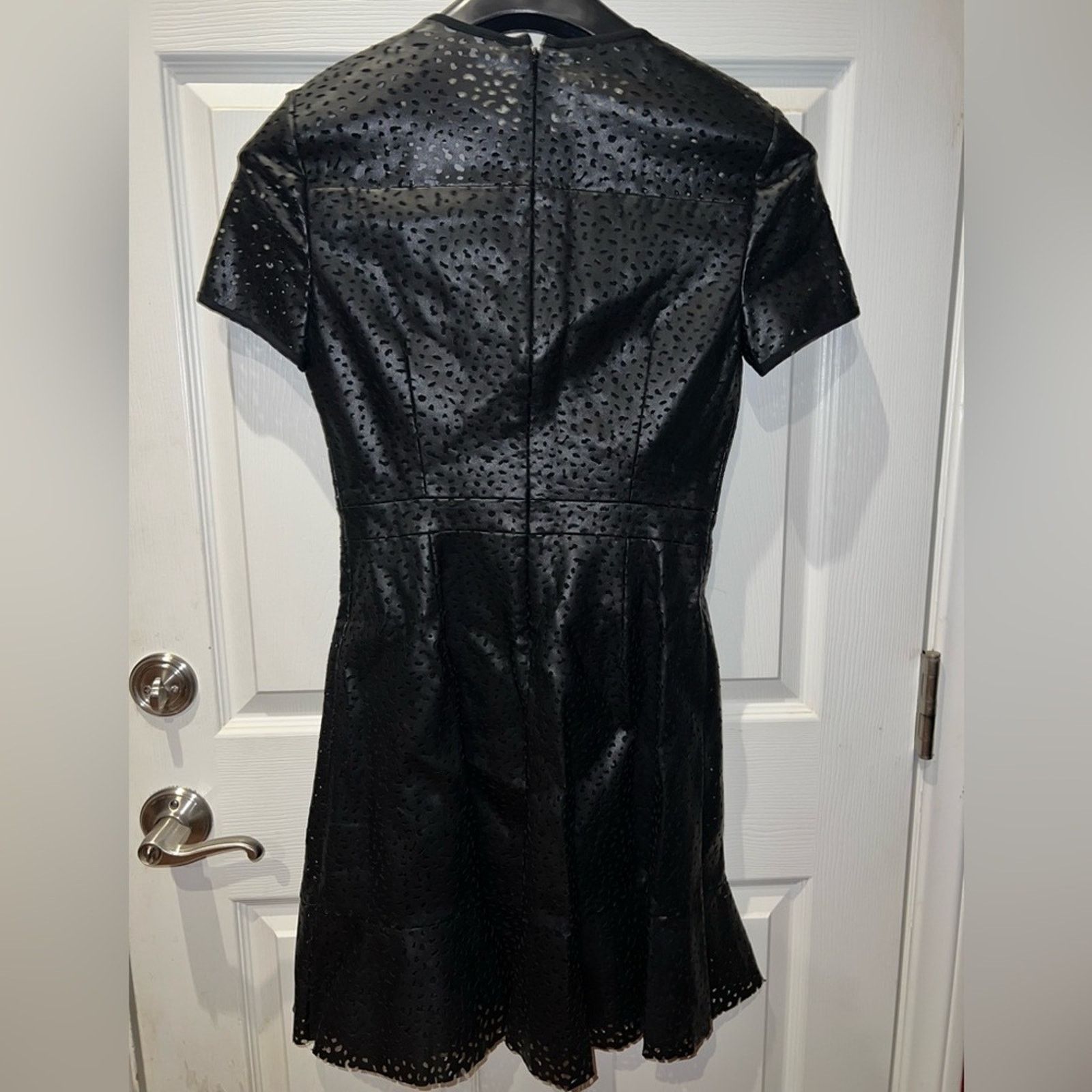 Michael Kors Michael Kors Black Dress A-Line Eyelet Trim Short Sleeve 4 Size S / US 4 / IT 40 - 3 Thumbnail