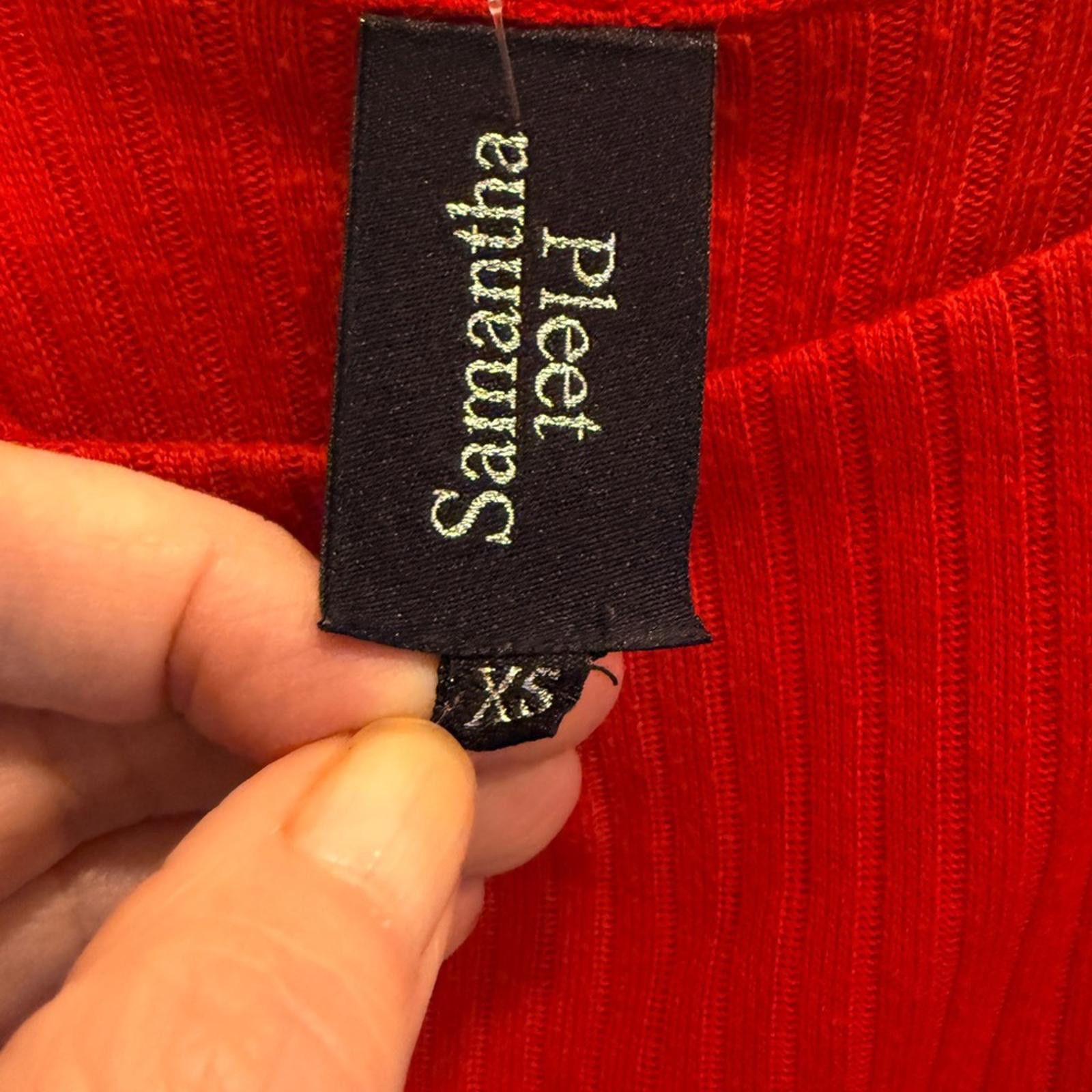 Other Samantha Pleet Vibrant Red Knit Pinup Girl Romper Mini Sz XS Size XS / US 0-2 / IT 36-38 - 7 Thumbnail