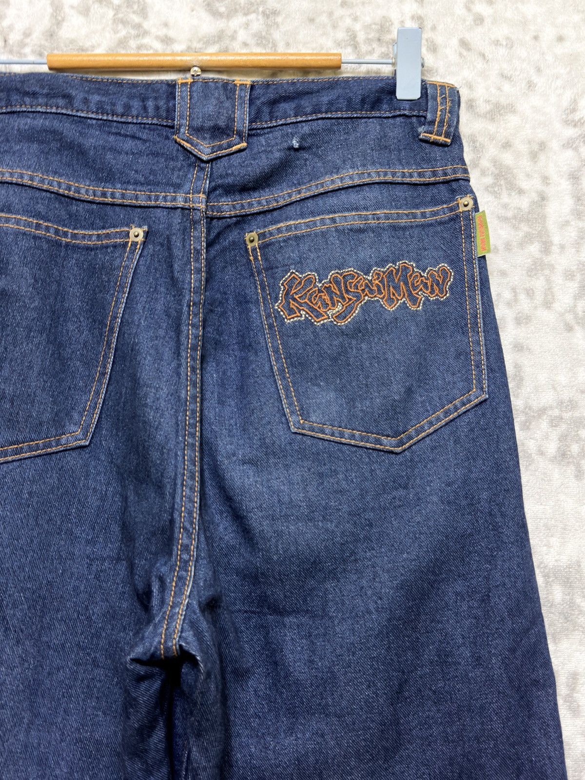 Japanese Brand × Kansai Yamamoto × Vintage Baggy KANSAI MAN Embroidery Back Logo Soft Denim Size US 28 / EU 44 - 10 Thumbnail
