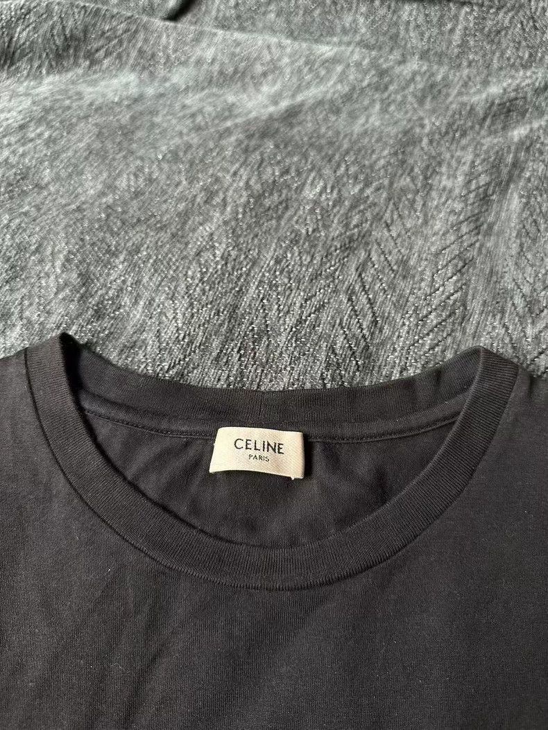 Celine Celine Black Logo Short Sleeve TShirt Size US M / EU 48-50 / 2 - 3 Thumbnail