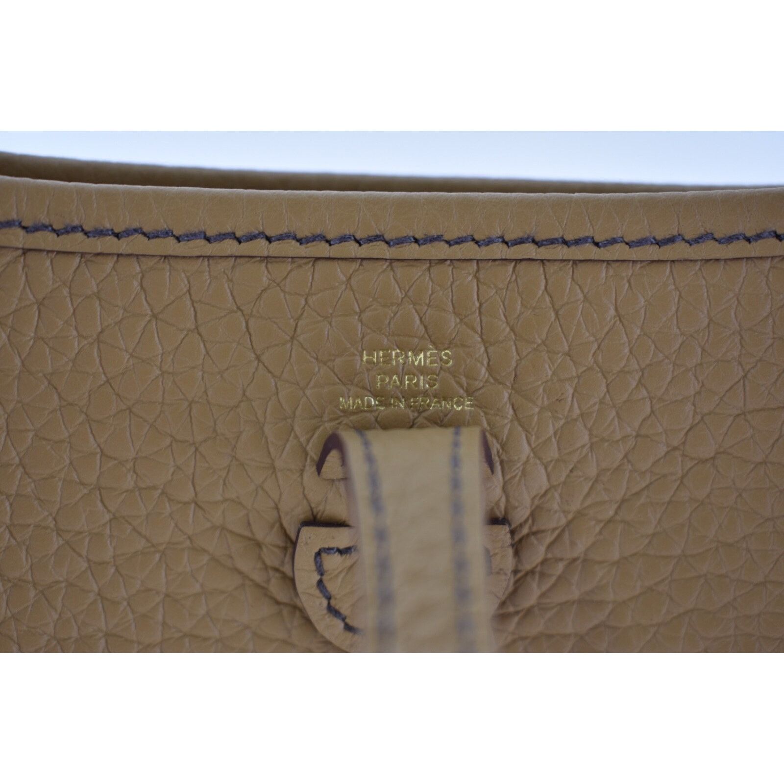 Hermes Hermes Mini Evelyne Camel Gold Leather Crossbody Bag Size ONE SIZE - 19 Thumbnail
