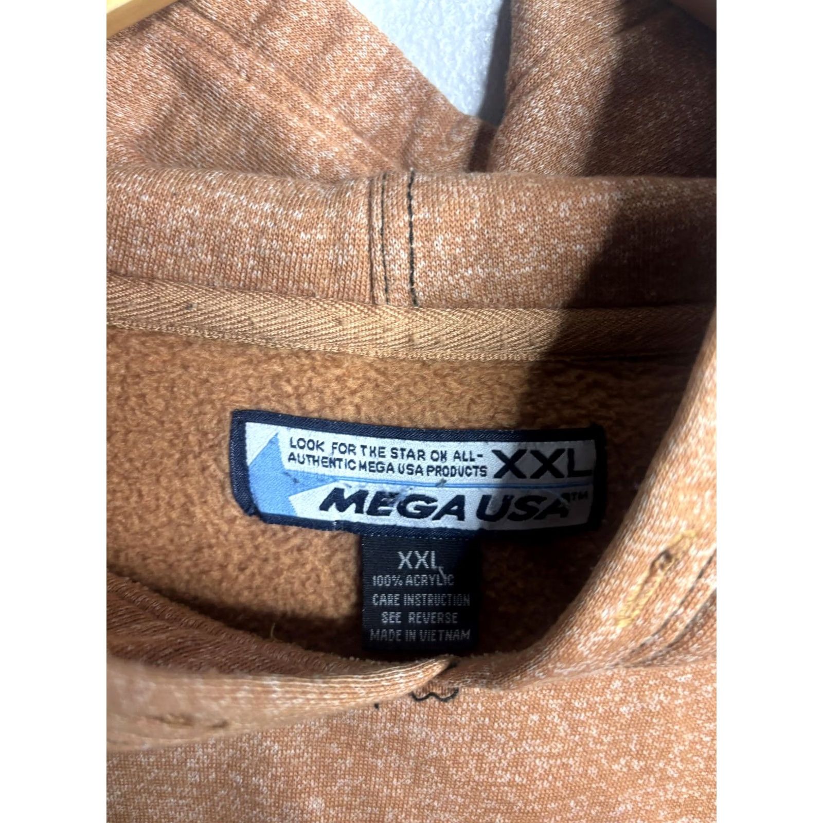 KangaROOS Mega USA Dirty Dirty Hoodie Sweatshirt Mens 2XL Brown Heather Pullover Kangaroo Pocket Fleece Embroidered Logo Graphic Print Hoodie Size US XXL / EU 58 / 5 - 3 Thumbnail