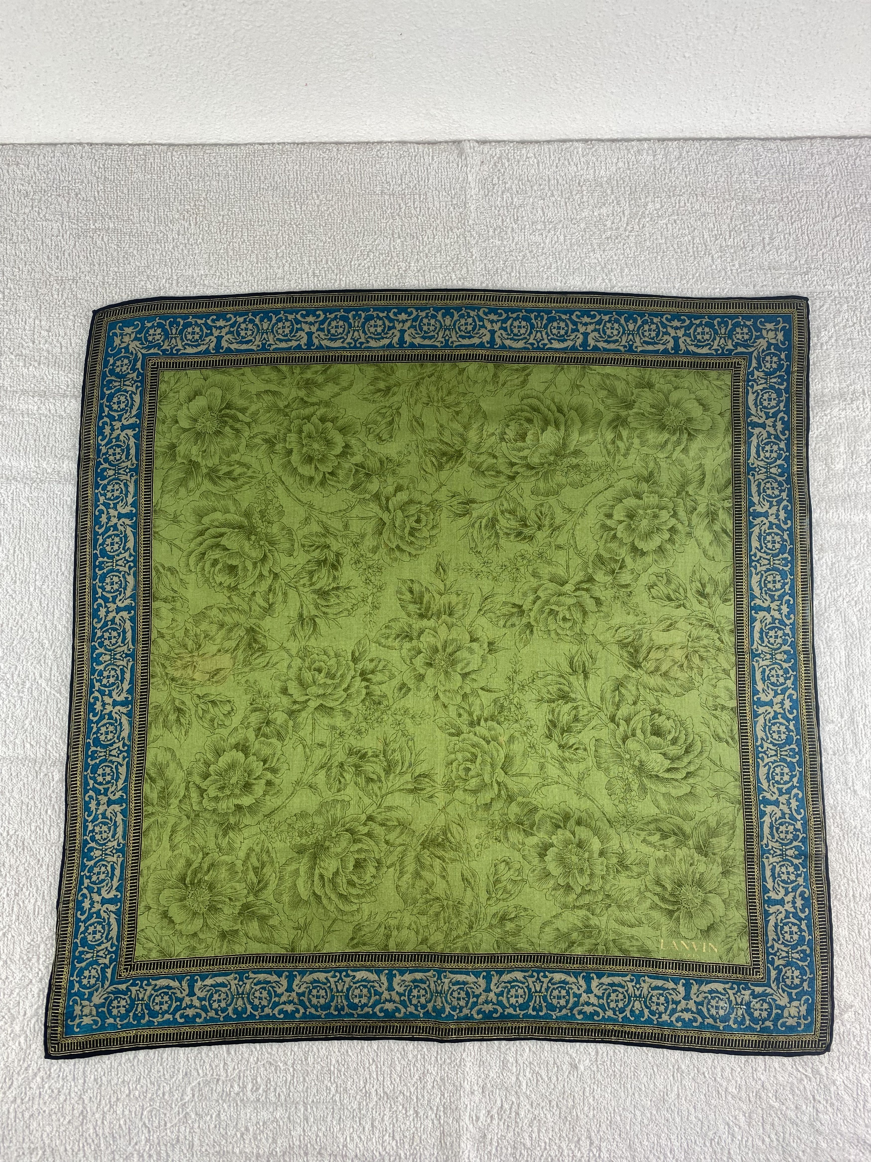 Lanvin Lanvin Floral Handkerchief / Bandana / Neckerchief C172 Size ONE SIZE - 3 Thumbnail