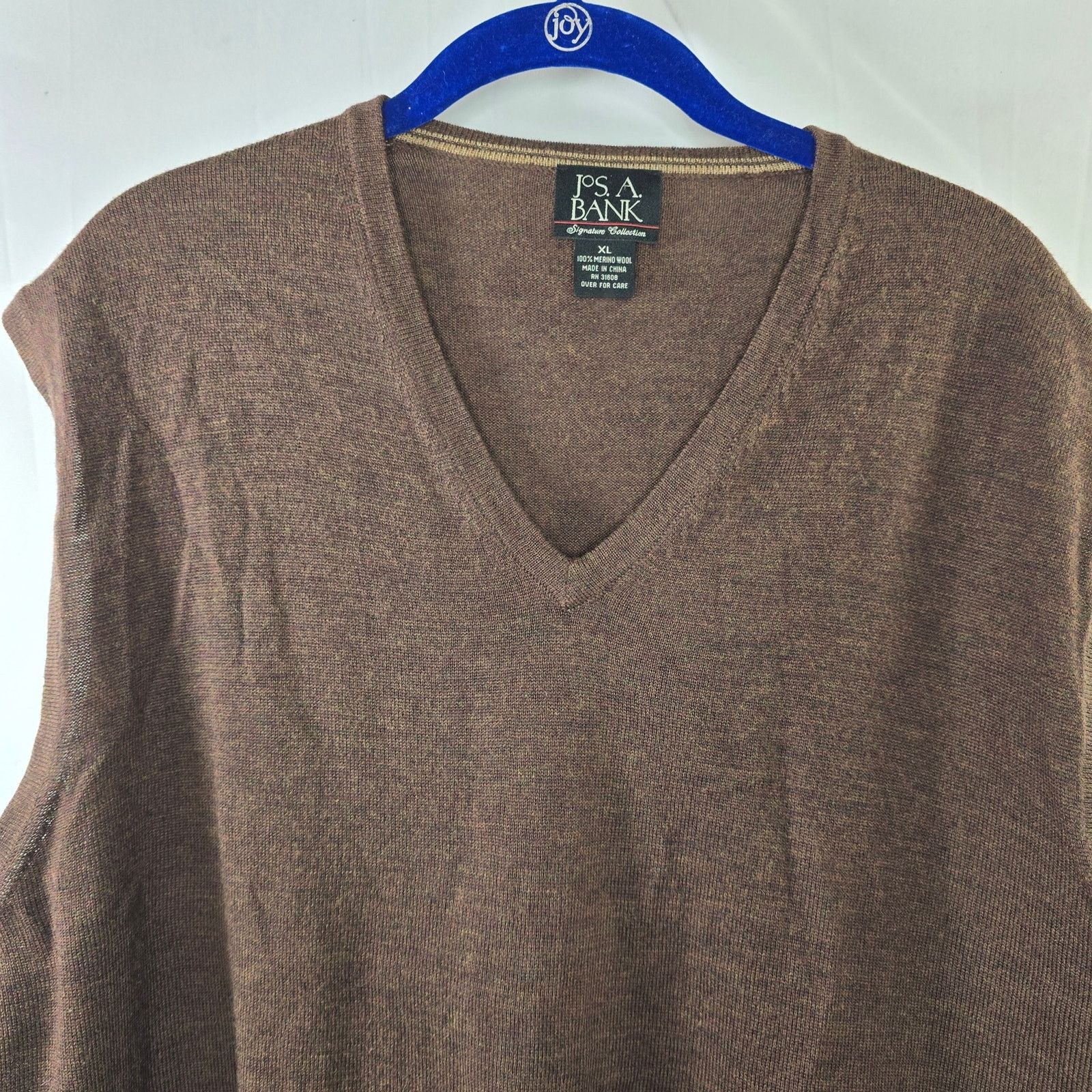 Jos. A. Bank Jos. A. Bank 100% Merino Wool Brown Vest Size XL Size US XL / EU 56 / 4 - 2 Thumbnail