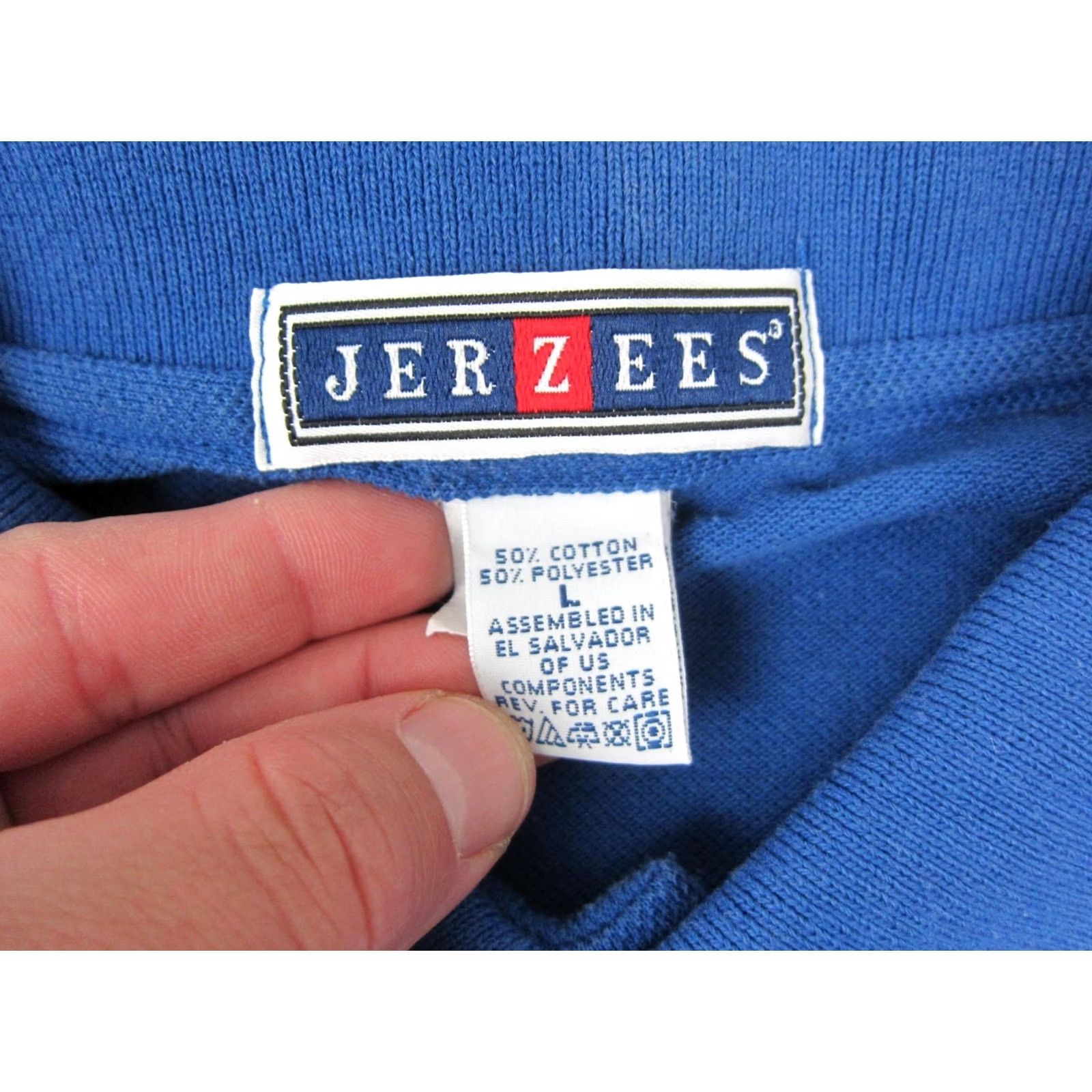 Jerzees VINTAGE JERZEES Senior Olympics Polo Shirt Mens Large Blue Quad Cities Golf 90s Size US L / EU 52-54 / 3 - 4 Thumbnail