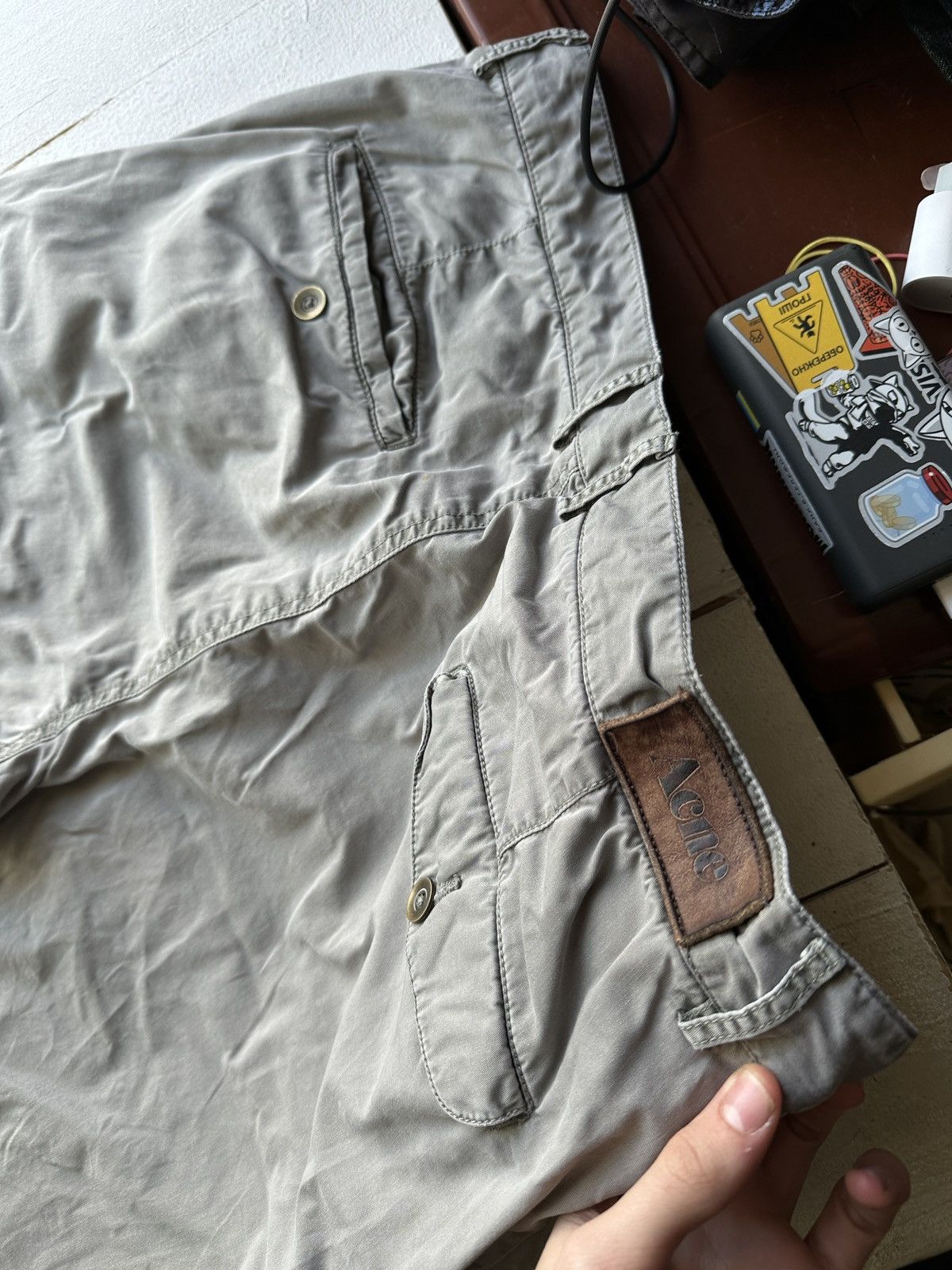 Acne Studios 🚨 ACNE RARE MEN GRAY CARGO PANTS ACNE STUDIOS VNTG Size US 34 / EU 50 - 12 Thumbnail