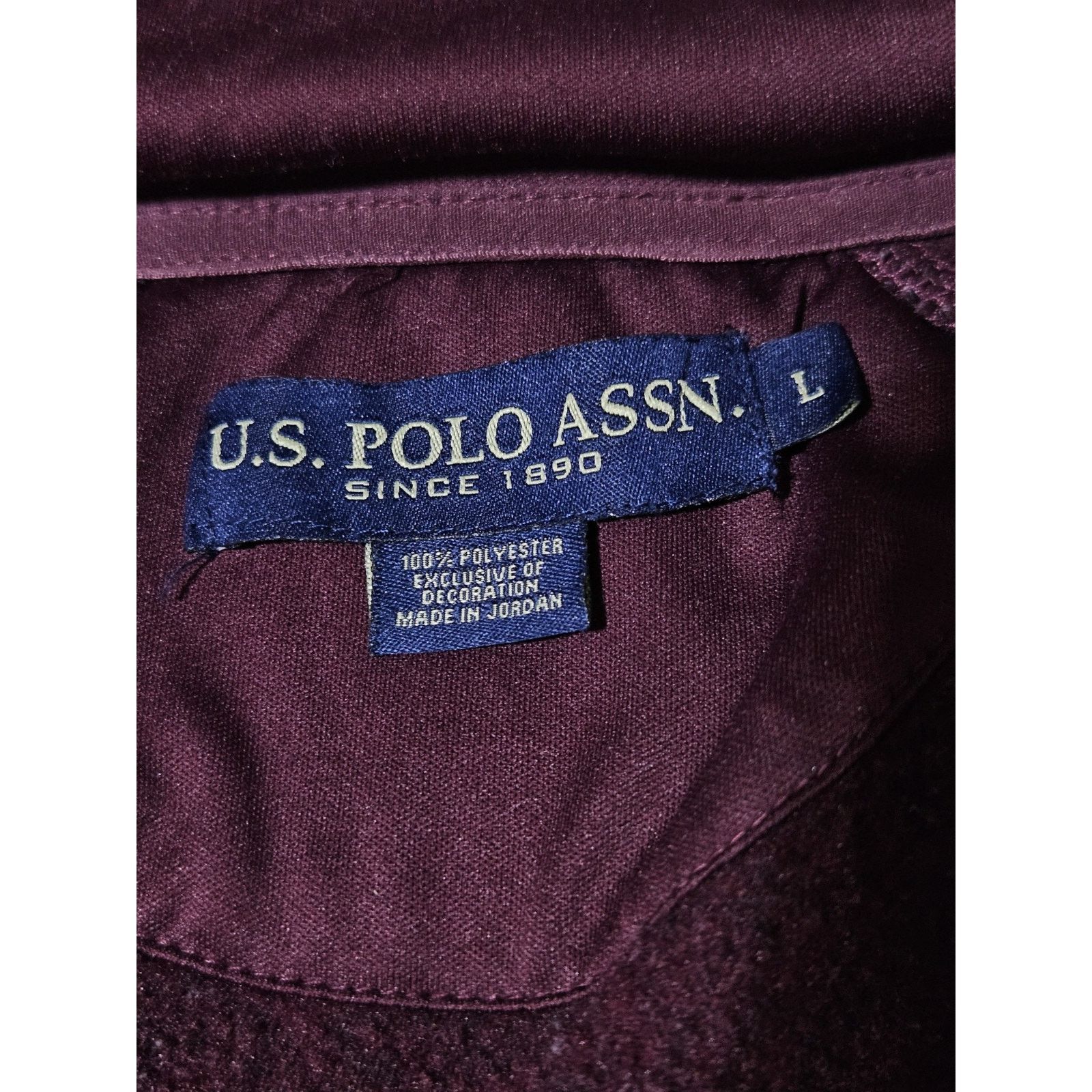 U.S. Polo Assn. US Polo Assn Burgundy Full Zip feece Sweater Jacket Mens L Size US L / EU 52-54 / 3 - 8 Thumbnail