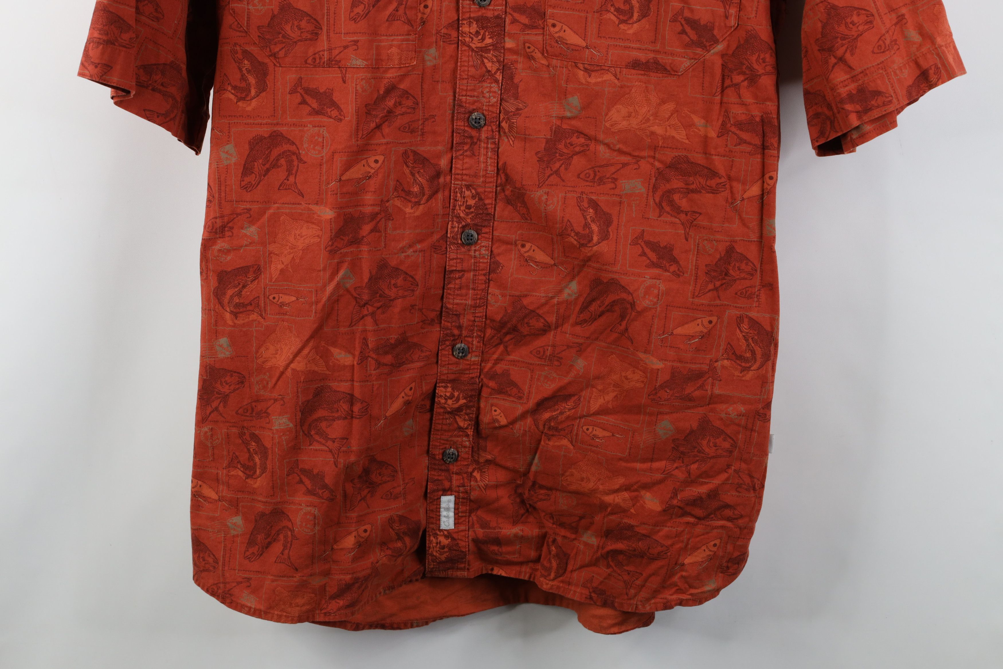 Cabelas Vintage Cabelas Fishing Lure All Over Print Button Shirt Size US L / EU 52-54 / 3 - 3 Thumbnail