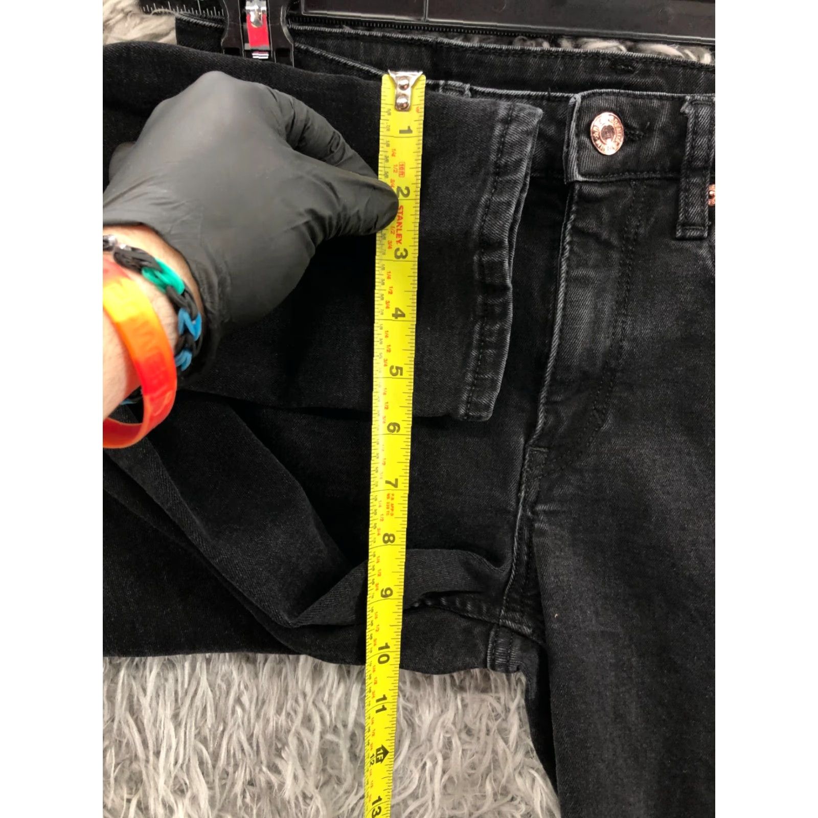 H&M H&M Jeans Women's Dark Wash Black Skinny 27 Regular 5-Pocket Denim Comfort Zipper Button Belt Loops Inseam 27 Size 27" / US 4 / IT 40 - 4 Thumbnail