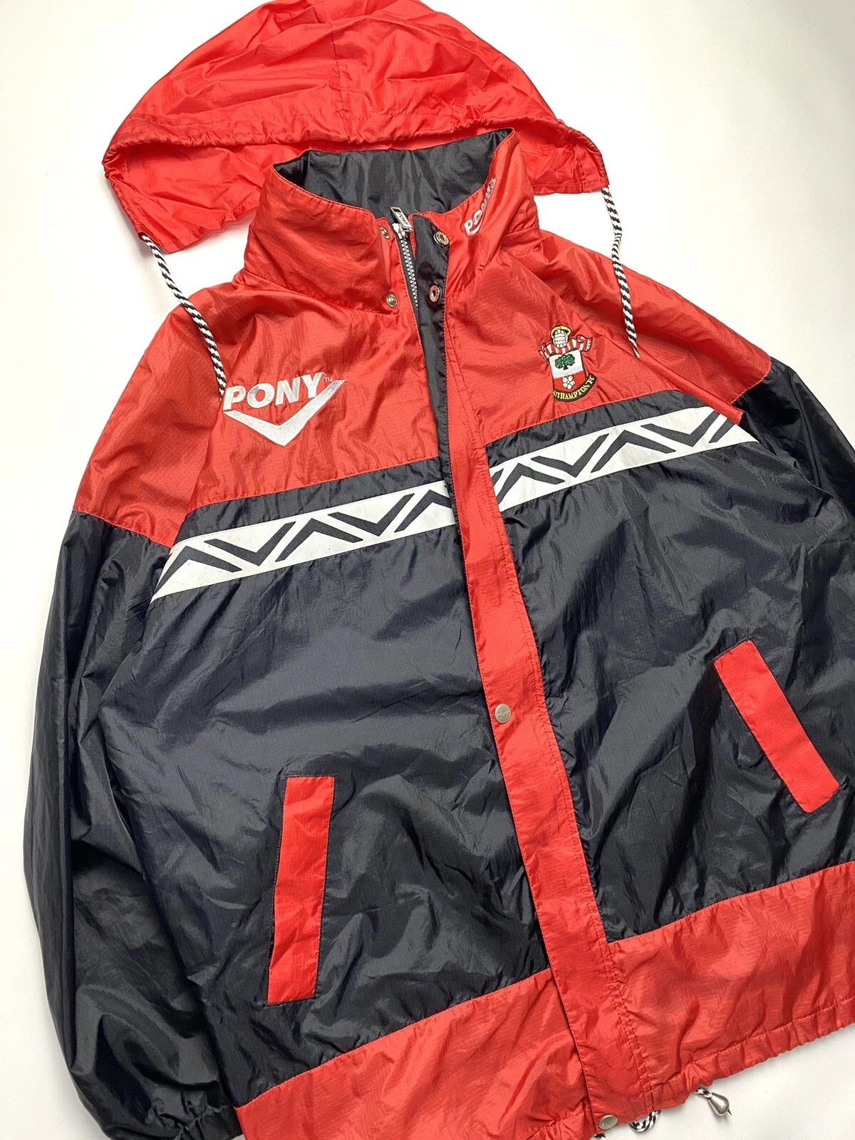 PONY Southampton FC RARE Vintage Training Jacket Pony 1993–1995 Size US XL / EU 56 / 4 - 4 Thumbnail