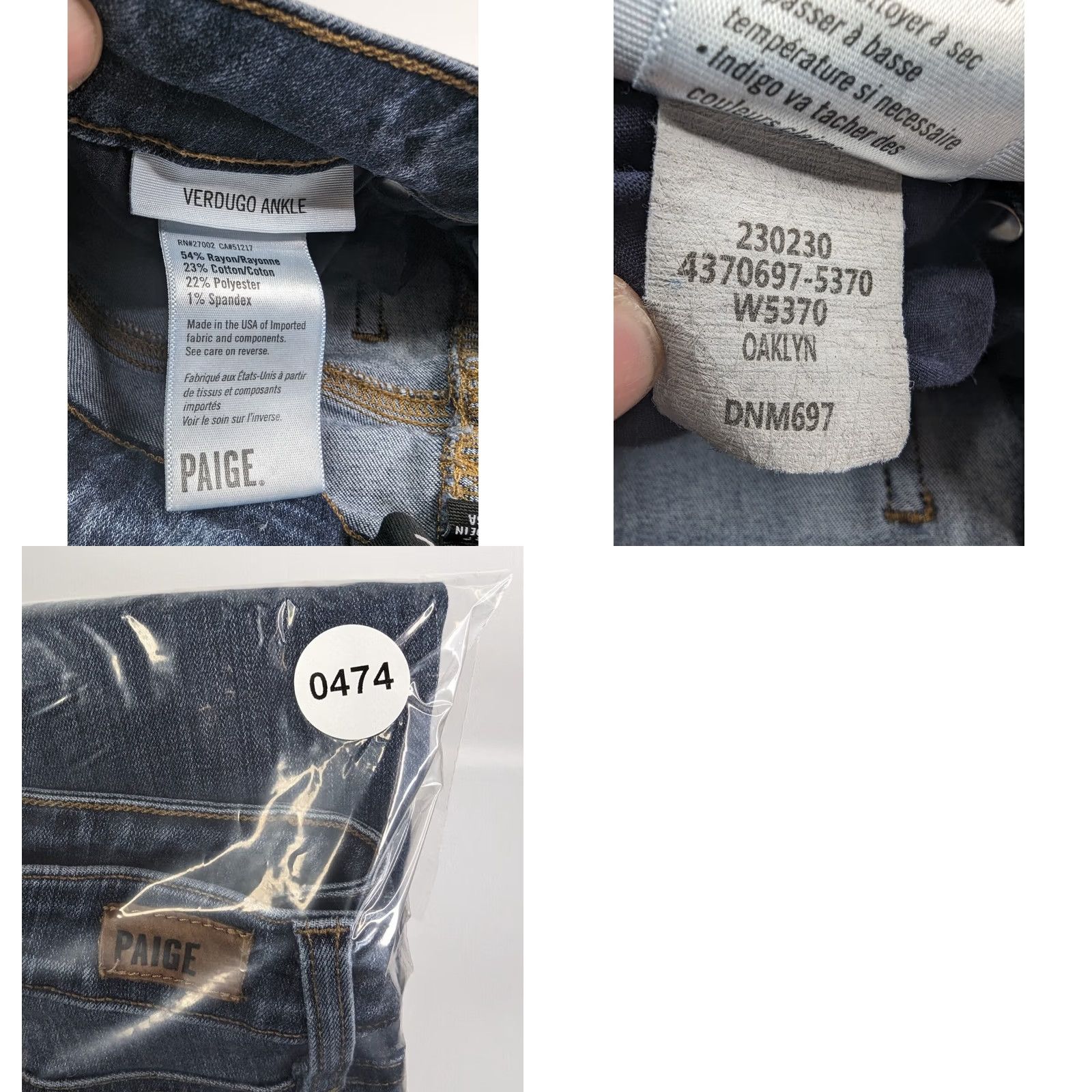 Paige Paige Verdugo Jeans Ankle Blue 27 Skinny Women Denim Raw Hem Belt Loops 5-Pocket Made in USA Size 27" / US 4 / IT 40 - 9 Thumbnail