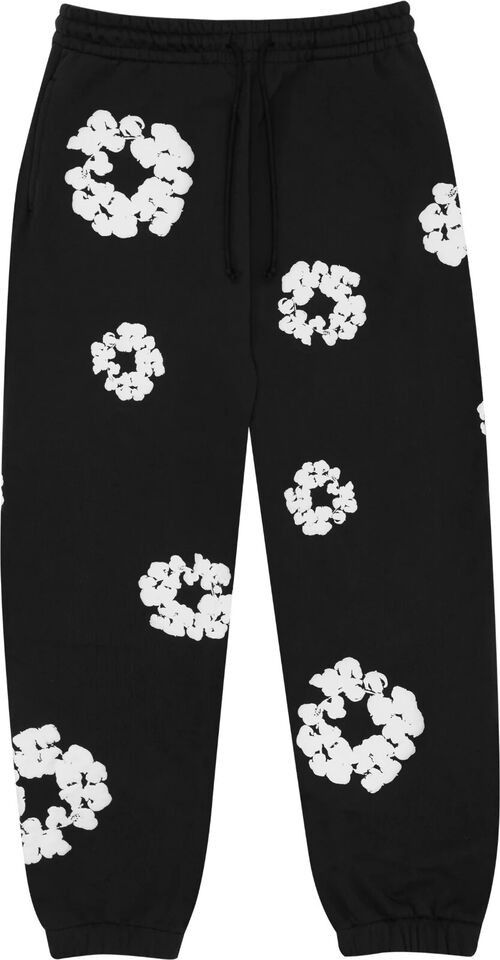 DENIM TEARS Denim Tears Cotton Wreath Black Sweatpants Large L NEW Size US 34 / EU 50 - 9 Thumbnail