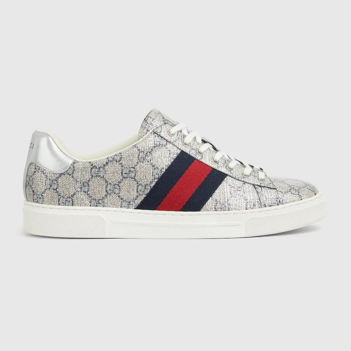 Gucci o1mt1gz1025 Men's Gucci Ace Sneakers With Web in Multicolor Size US 14 / EU 47 - 1 Thumbnail