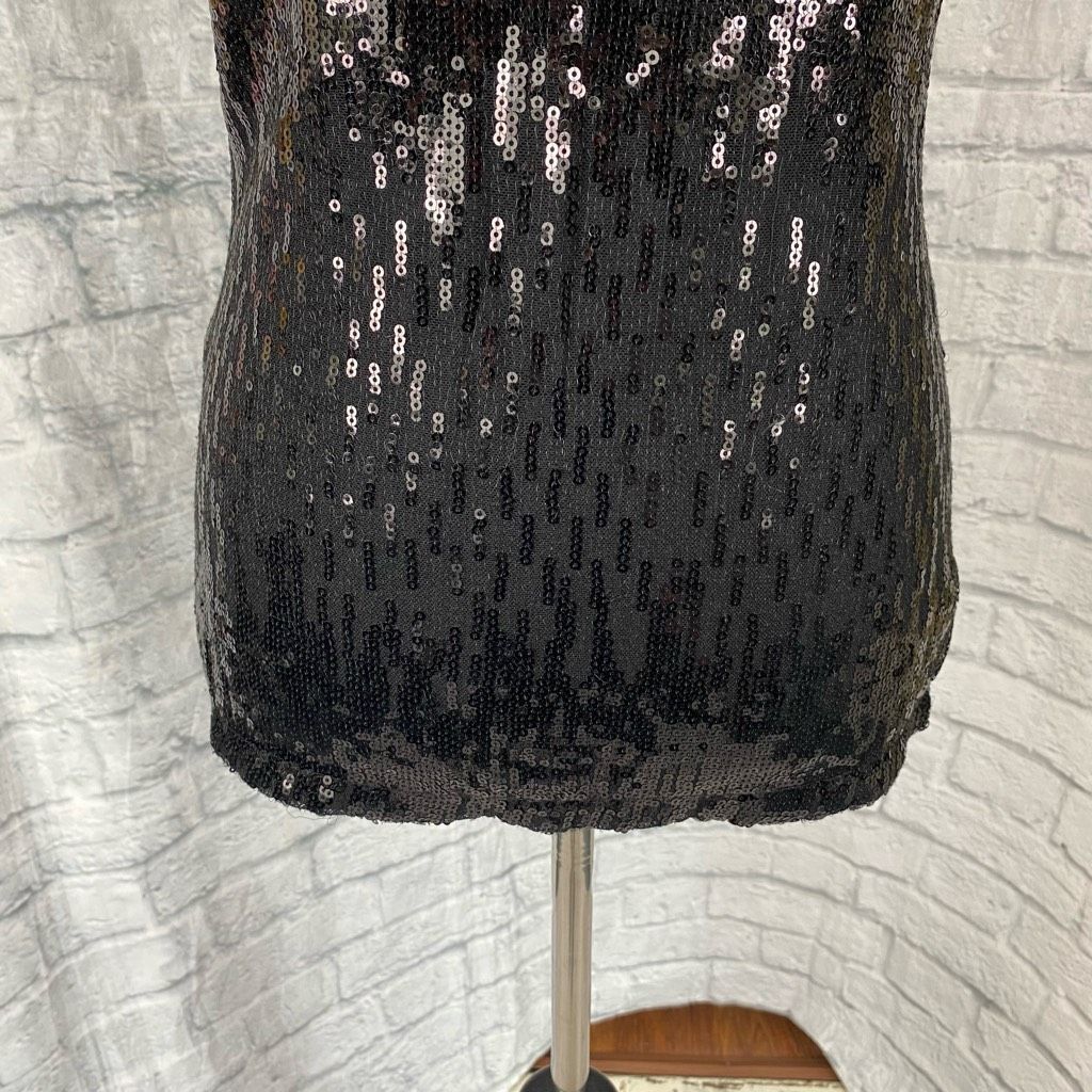 Express Express women M black sequin front ribbed tank top Size M / US 6-8 / IT 42-44 - 3 Thumbnail