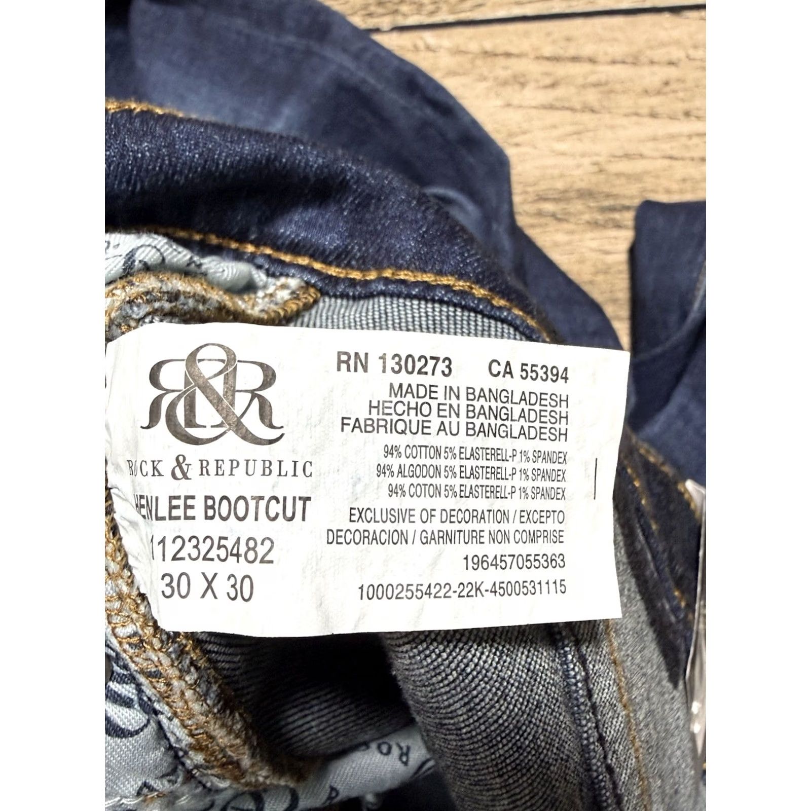 Vintage Rock & Republic Jeans Henlee Bootcut Denim 30x30 Mens Regular Blue NWT Size US 30 / EU 46 - 8 Thumbnail