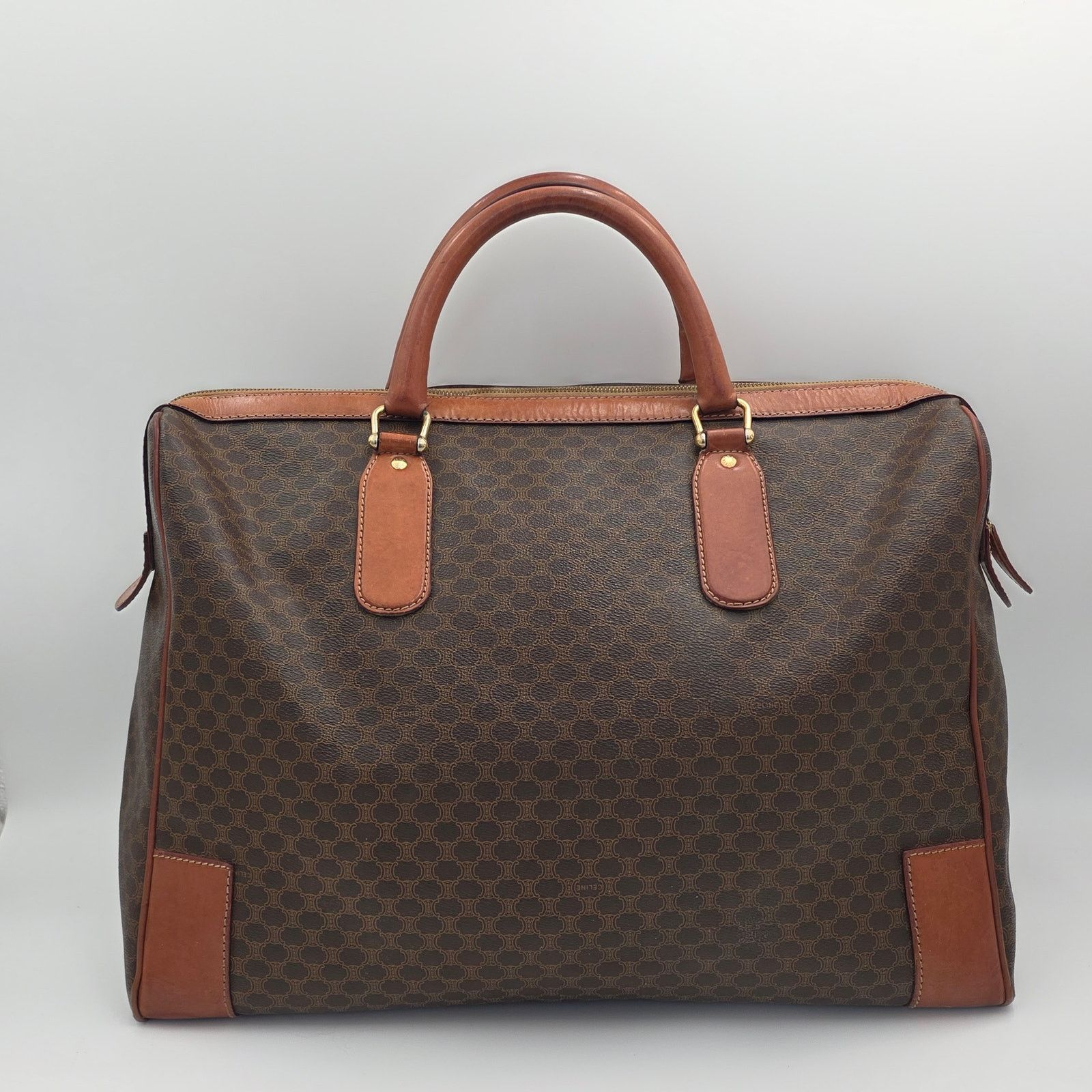 Celine Céline Paris Vintage Macadam Triomphe Large Boston Bag Size ONE SIZE - 2 Thumbnail