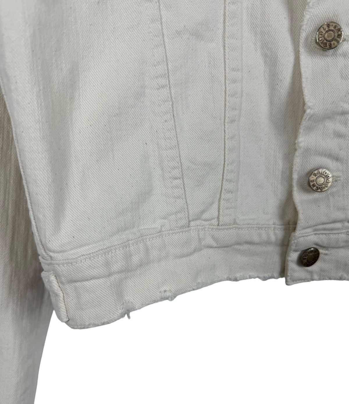 Acne Studios Acne Studios Distressed Denim Jacket Tag Used Ecru size 38 Size XS / US 0-2 / IT 36-38 - 11 Thumbnail