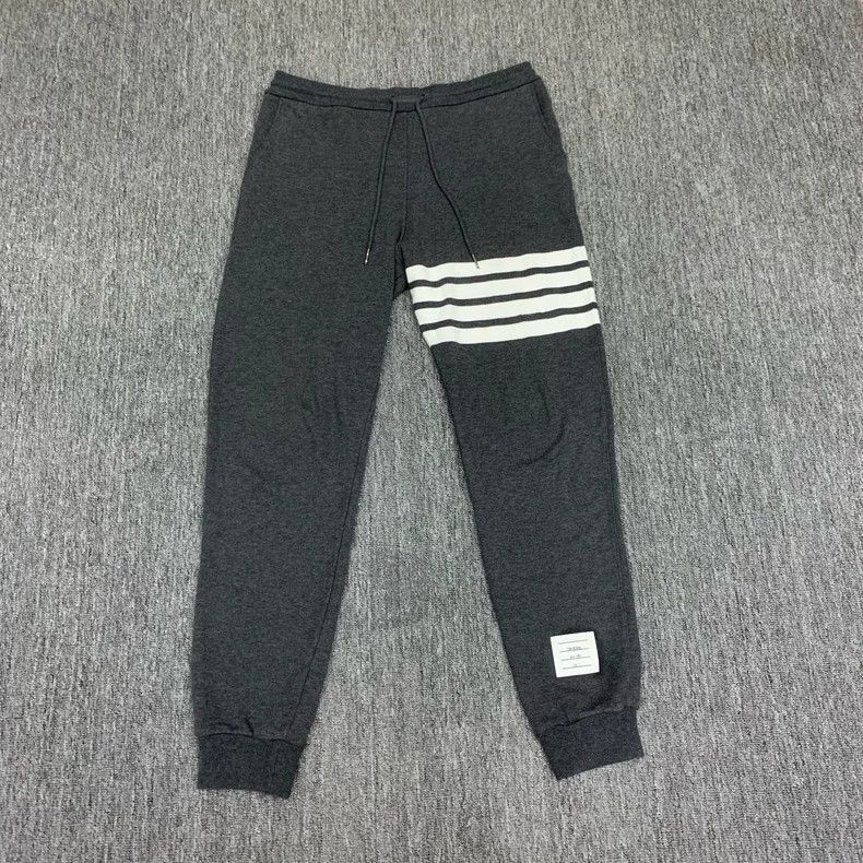 Thom Browne Thom Browne 4-Stripe Gray Sweatpants Size US 32 / EU 48 - 1 Thumbnail