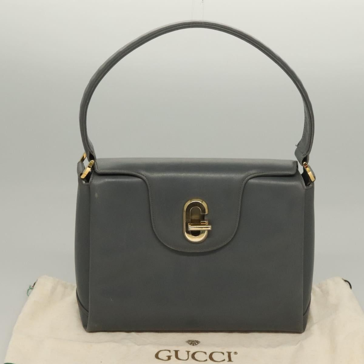 Gucci GUCCI Hand Bag Leather Gray Silver Size ONE SIZE - 24 Thumbnail