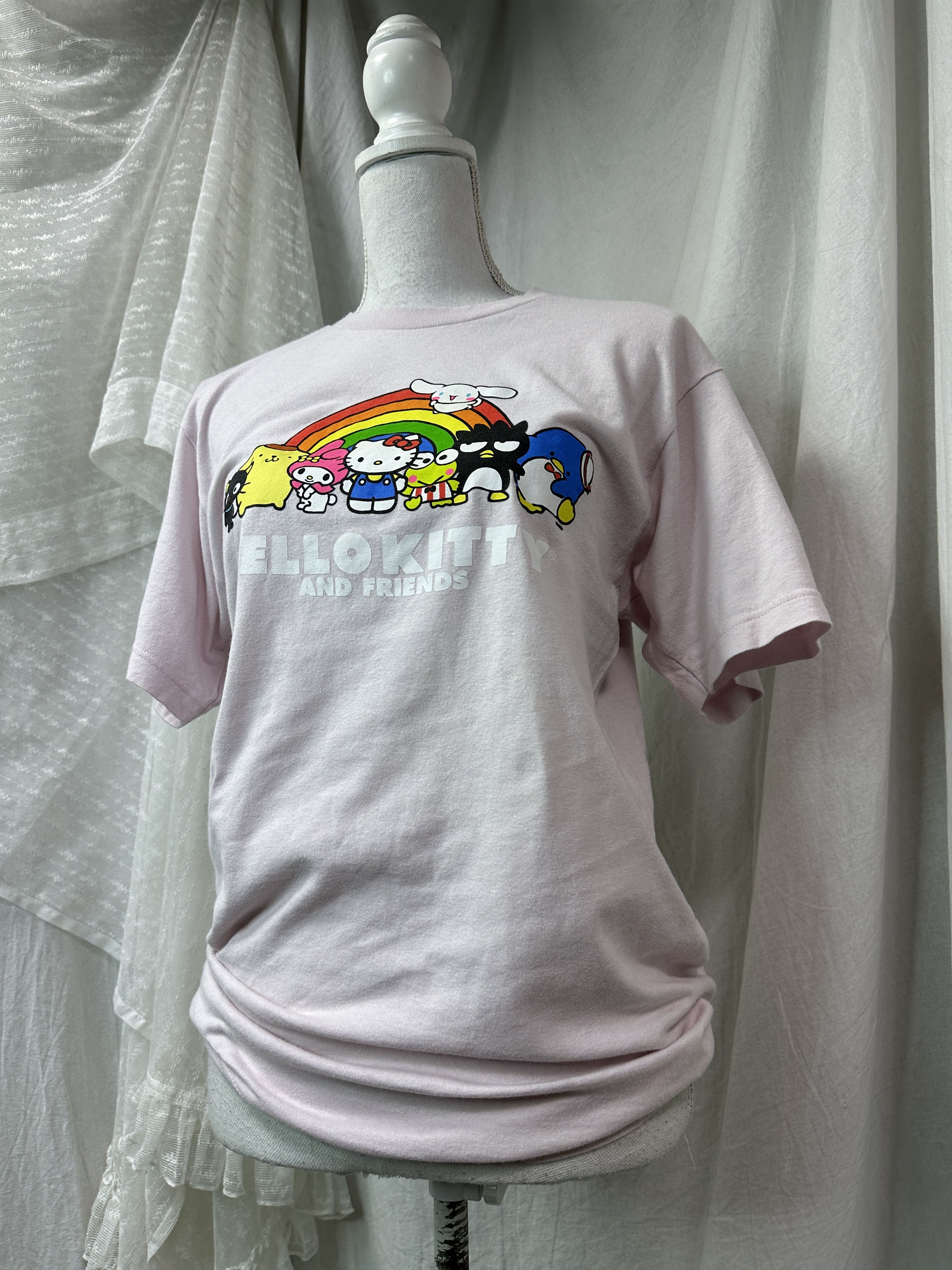 Vintage Vintage Streetwear Printed Fitted Hello Kitty T-shirt Y2K Size US M / EU 48-50 / 2 - 1 Thumbnail