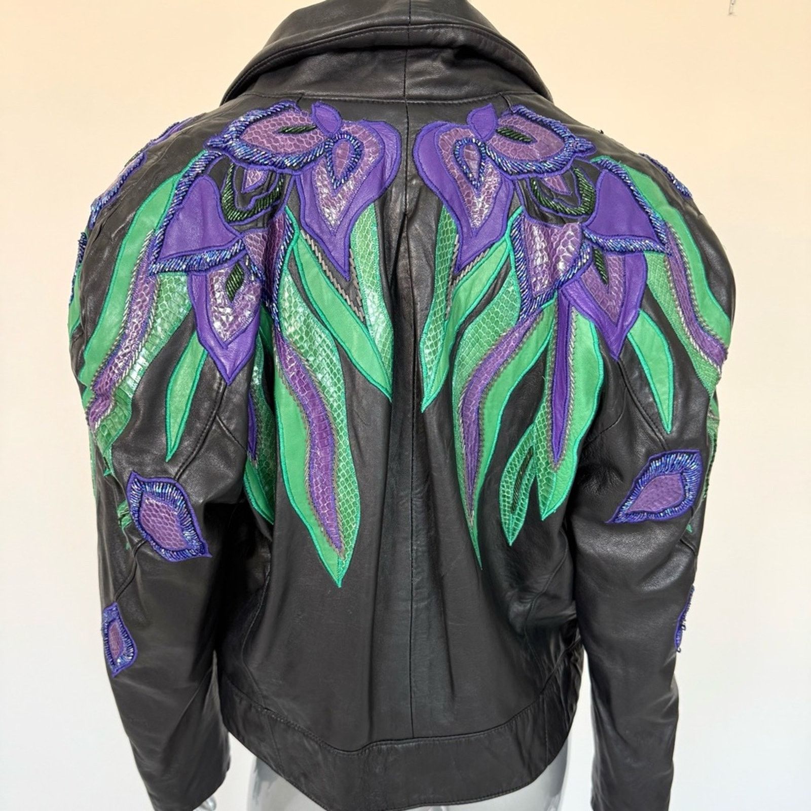 Other ERES iris flower established leather skin jacket size M Size M / US 6-8 / IT 42-44 - 7 Thumbnail