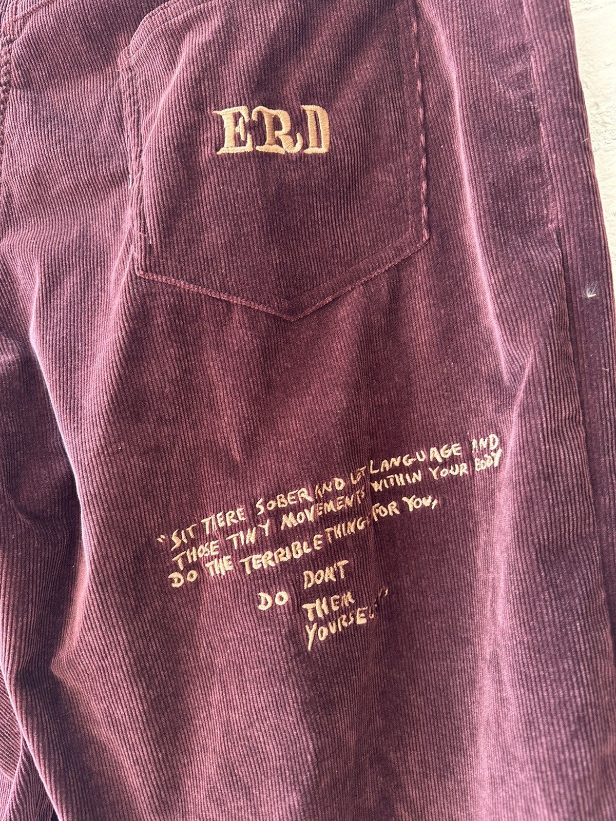 Enfants Riches Deprimes ERD CRAZY CORDUROY EMBROIDERED PANTS Size US 36 / EU 52 - 6 Thumbnail
