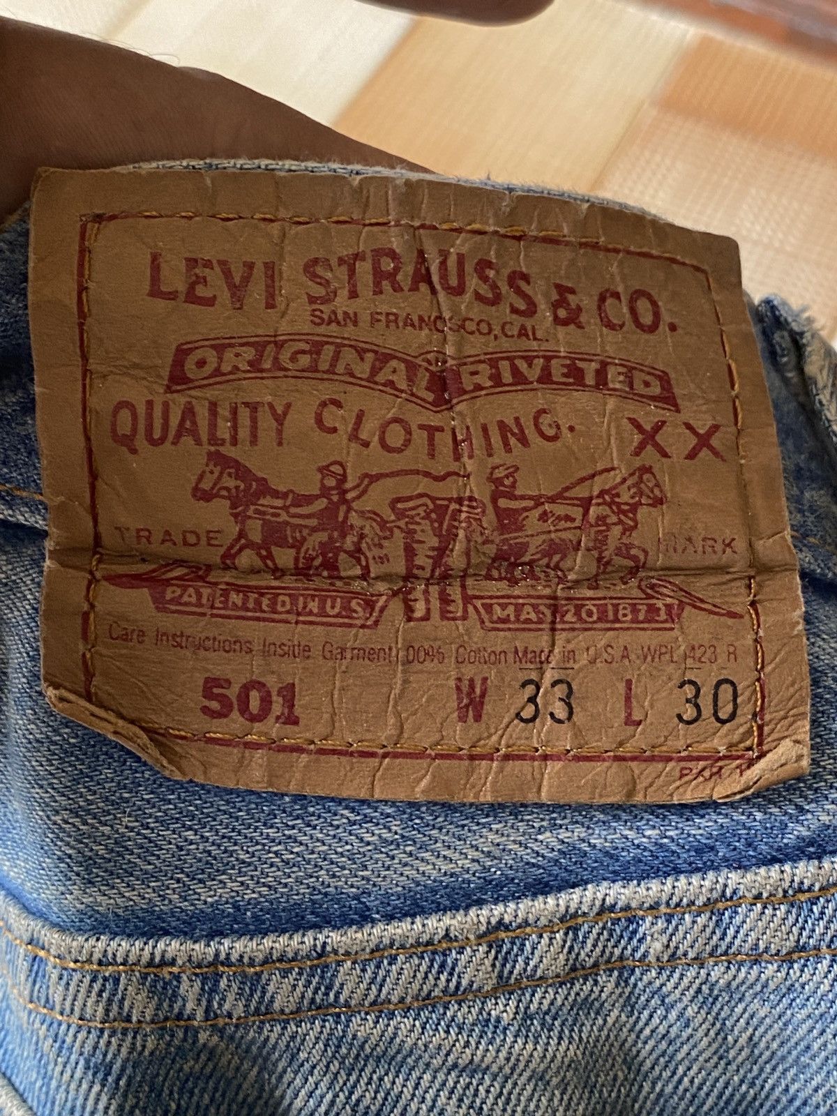 Levi's Vintage Clothing × Vintage Vintage Levi’s 501 made in usa denim Size US 33 - 5 Thumbnail