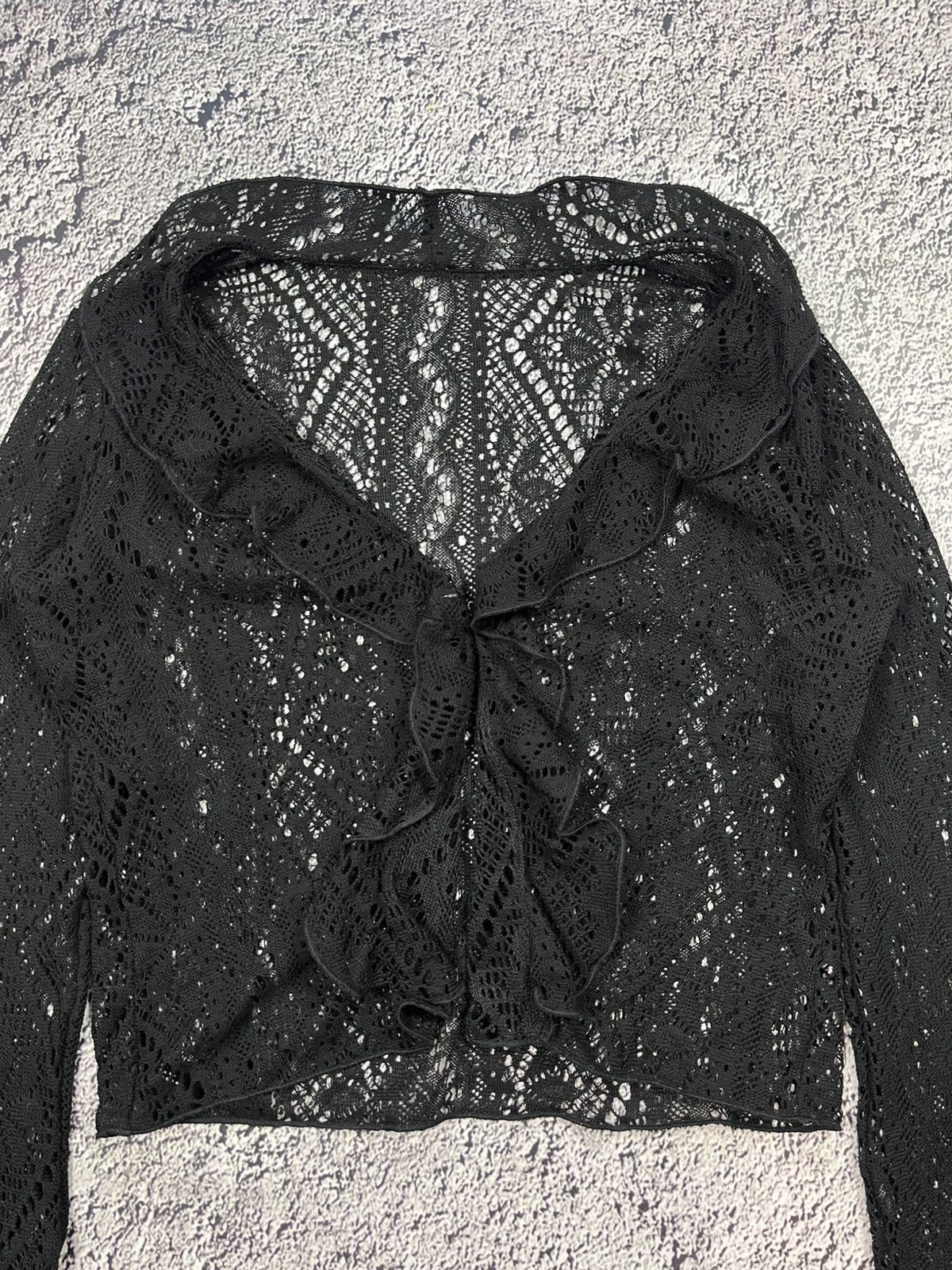 Vintage Vintage AvantGarde Knitted Mesh Cardigan Gothic Size M / US 6-8 / IT 42-44 - 4 Thumbnail