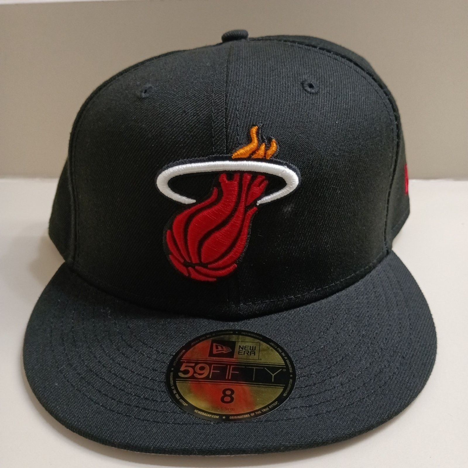 New Era New Era 59FIFTY NBA Miami Heat Black Hat Cap Fitted Size 8 Size ONE SIZE - 1 Thumbnail
