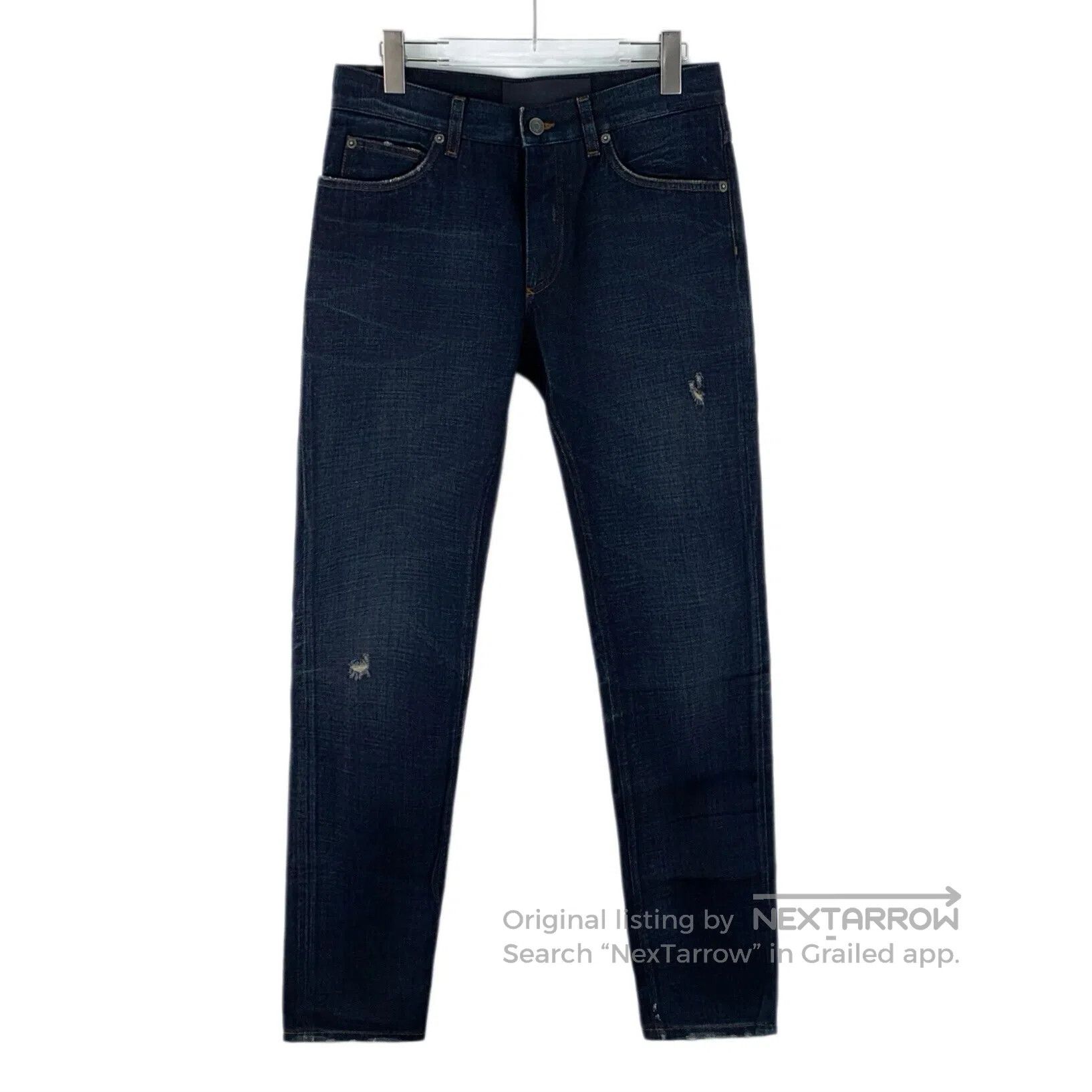 Dolce & Gabbana Dolce Gabbana Dark Blue Destroyed Design Casual Denim Long Size US 28 / EU 44 - 1 Thumbnail