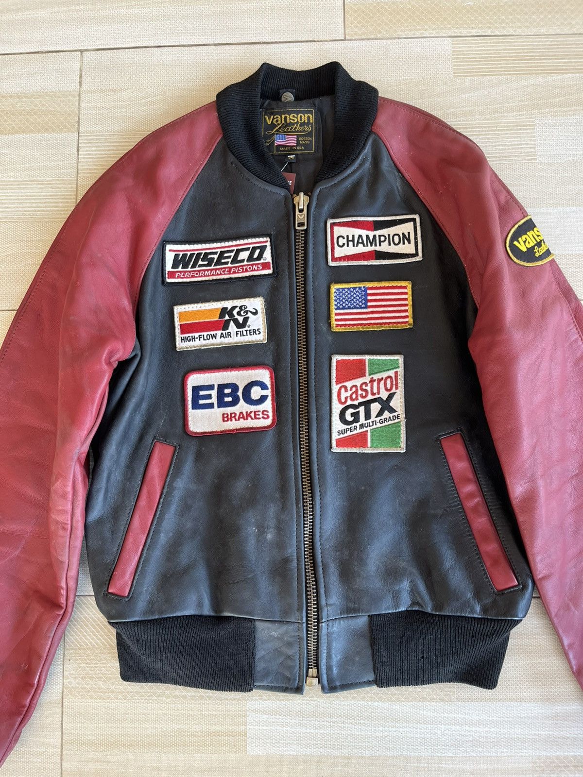 Vanson Leathers Vtg Vanson Leathers PRJ Race Team Jacket Boxy Cut TJP Size US S / EU 44-46 / 1 - 1 Thumbnail