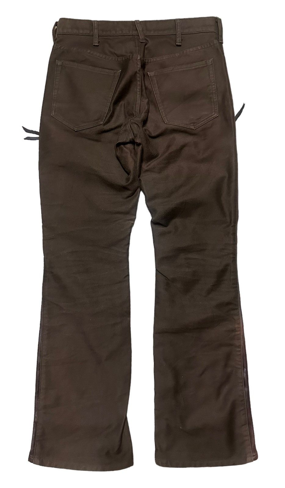 If Six Was Nine × Japanese Brand × Le Grande Bleu (L.G.B.) O.D WORKS Reconstructed Hybrid Leather Pants Size US 28 / EU 44 - 3 Thumbnail