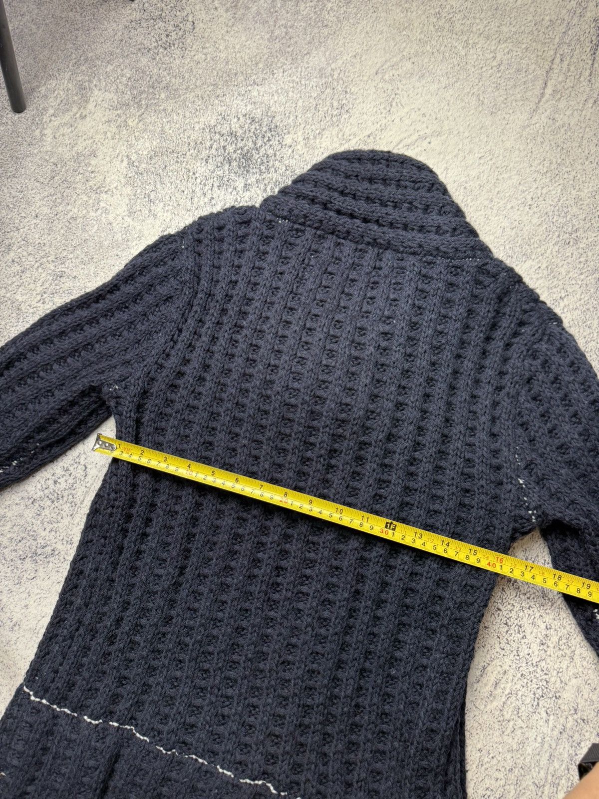 H&M × Maison Margiela Maison Margiela H&M Cable Knit V-Neck Wool Sweater Jumper Size US S / EU 44-46 / 1 - 22 Thumbnail